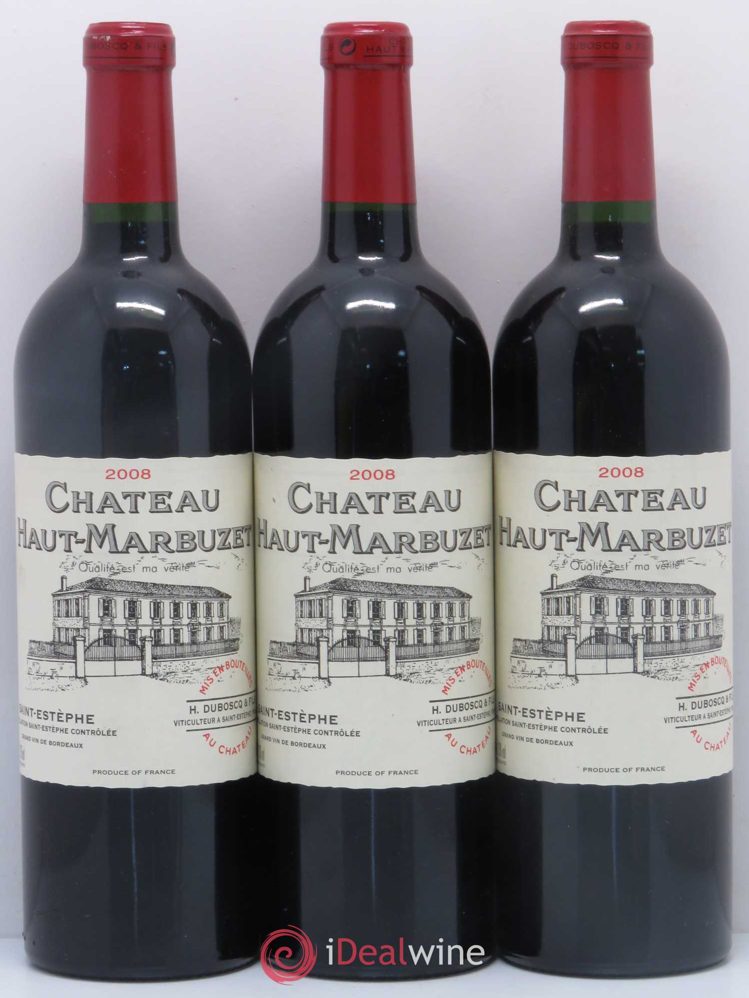 Château Haut Marbuzet 2008 - Lot de 3 bouteilles - 0