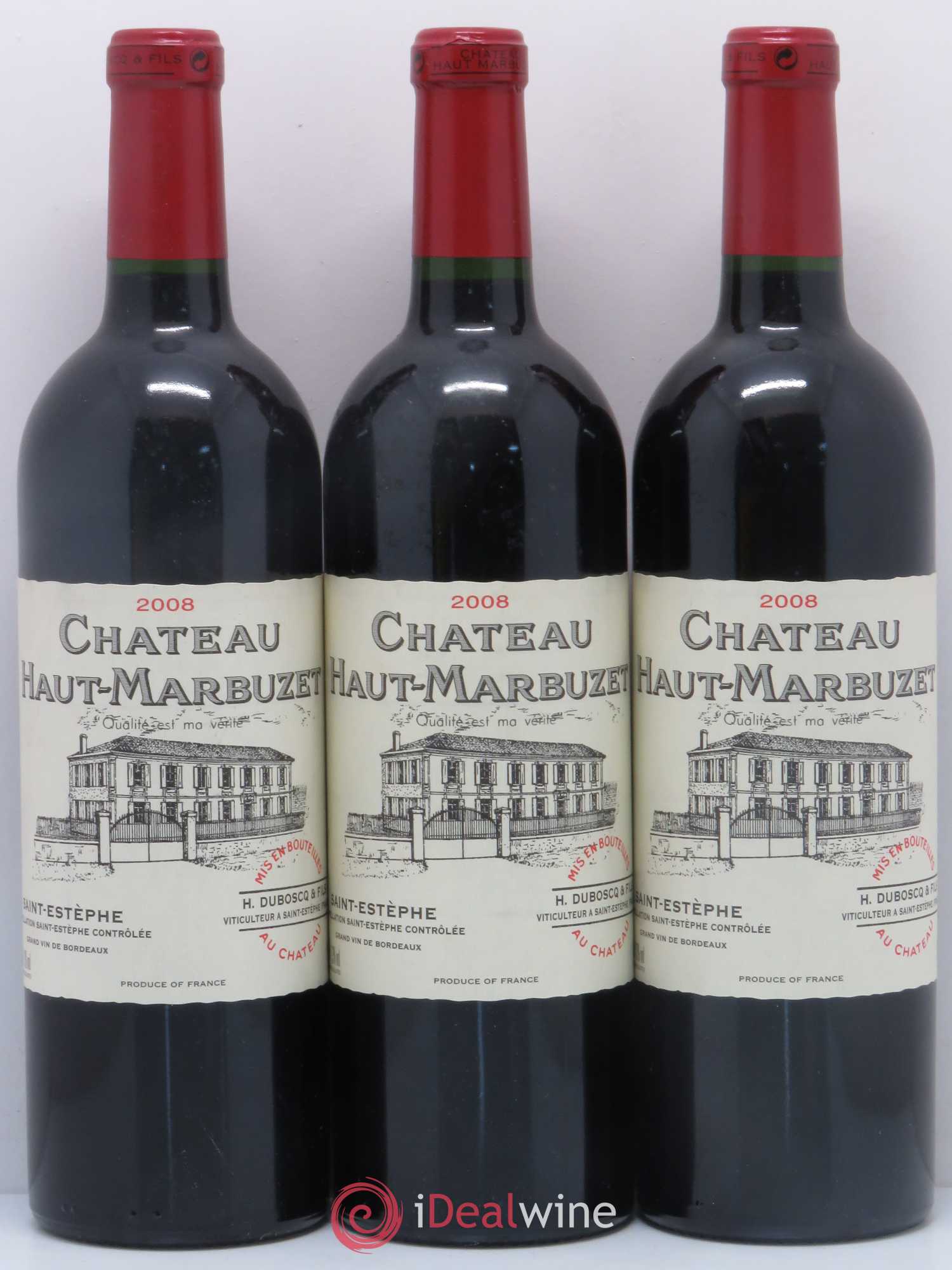Château Haut Marbuzet 2008 - Lot de 3 bouteilles - 0