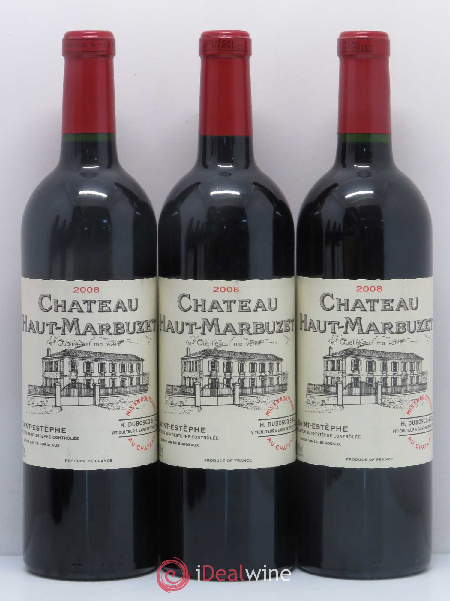 Château Haut Marbuzet 2008 - Lot de 6 bouteilles - 1