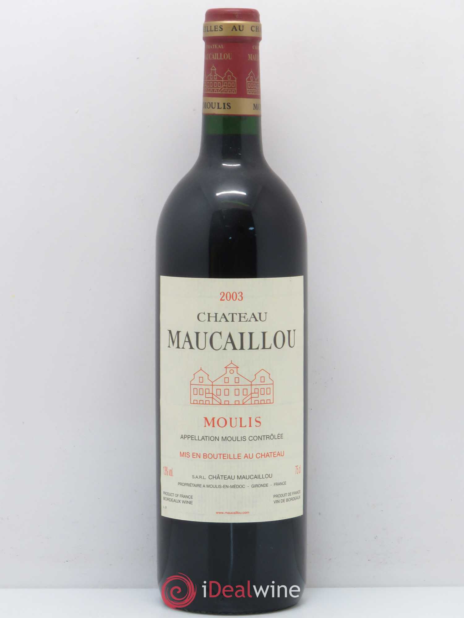 Château Maucaillou 2003 - Lot de 1 bouteille - 0