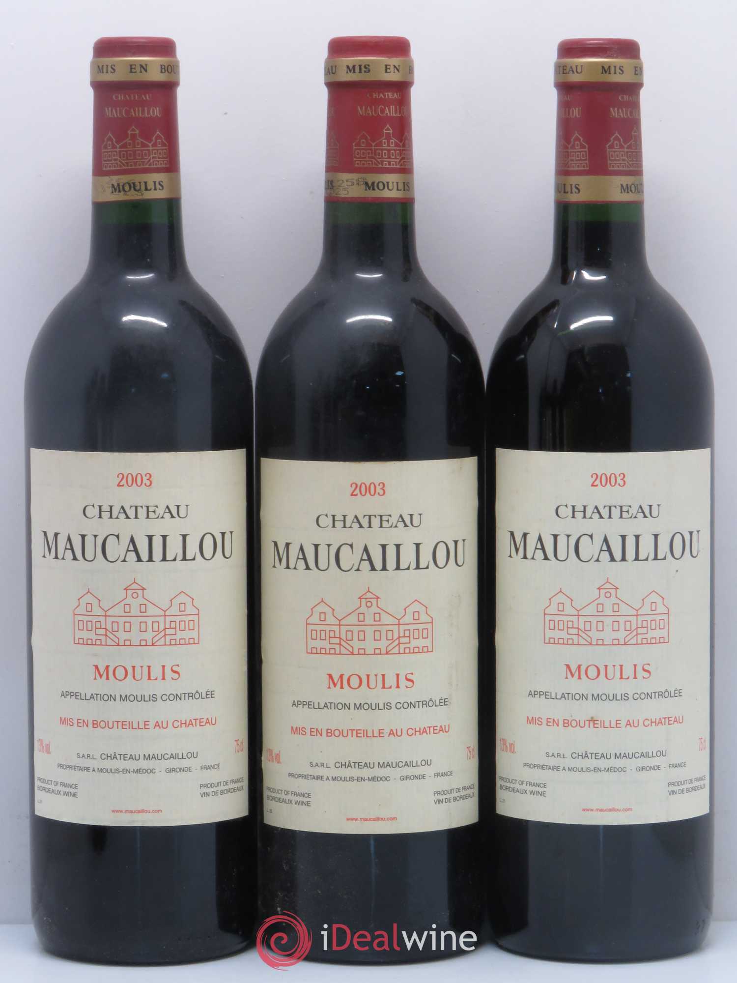 Château Maucaillou 2003 - Lot de 6 bouteilles - 1
