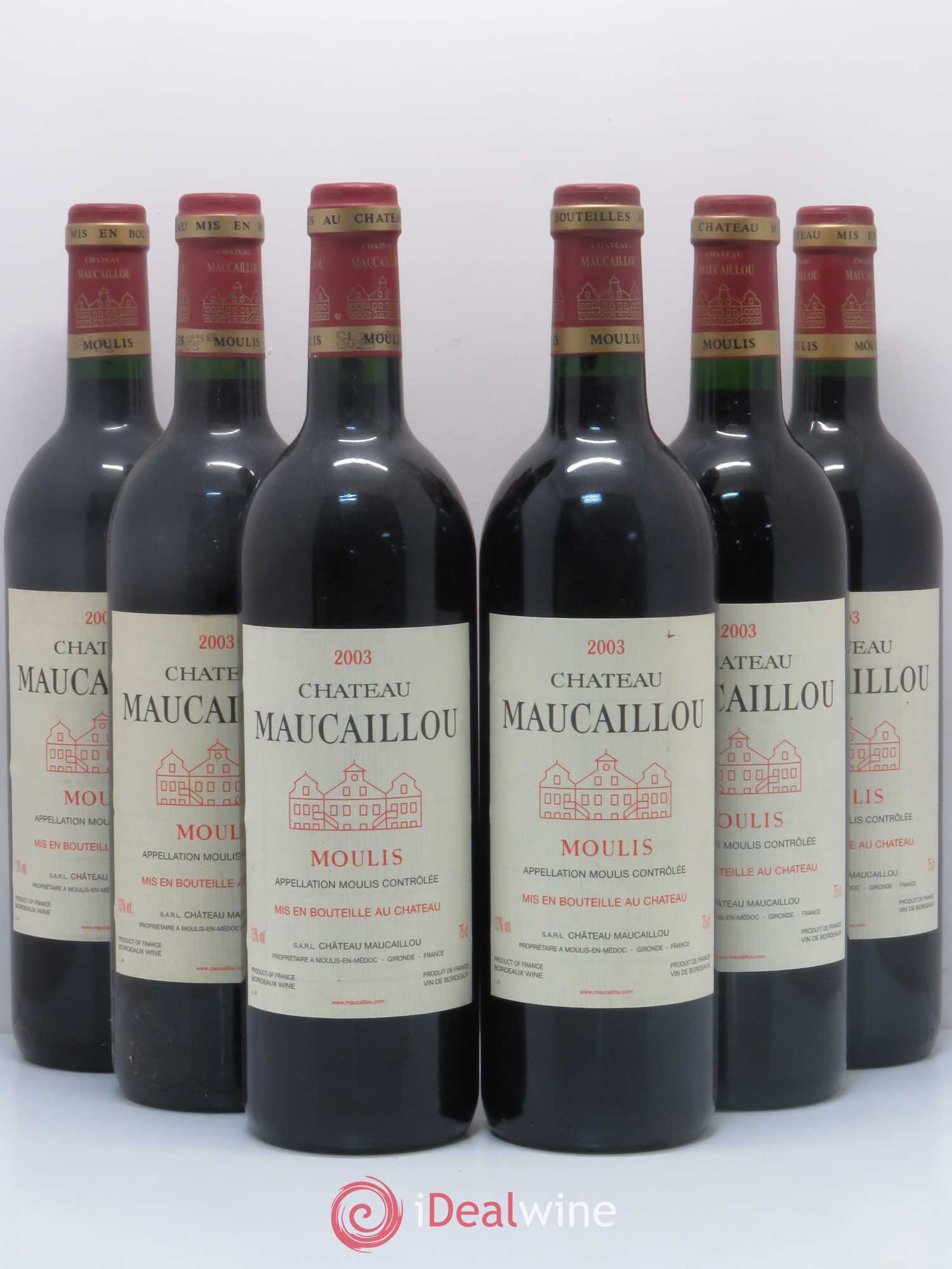 Château Maucaillou 2003 - Lot de 6 bouteilles - 0