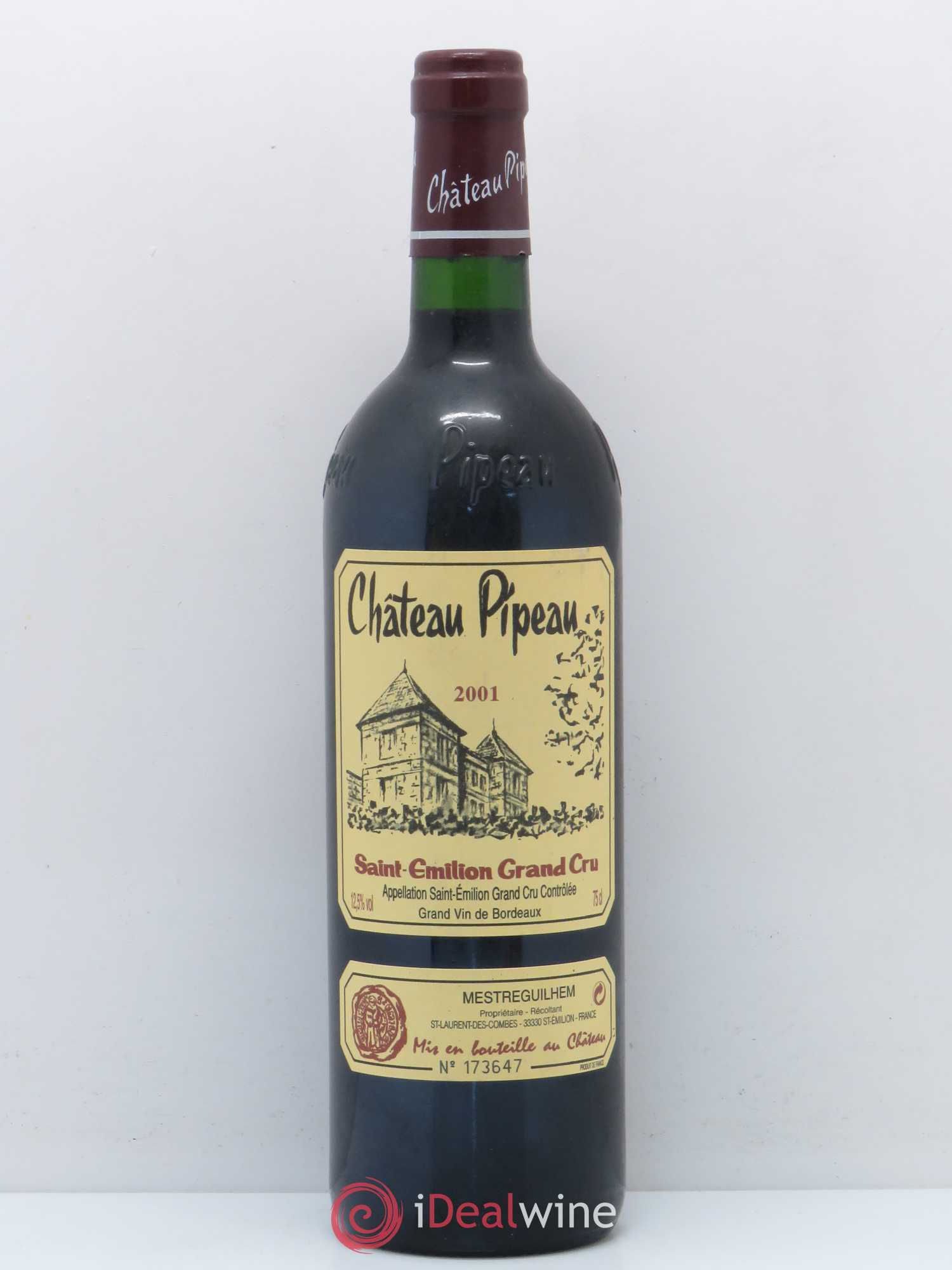 Château Pipeau 2001 - Lot de 1 bouteille - 0
