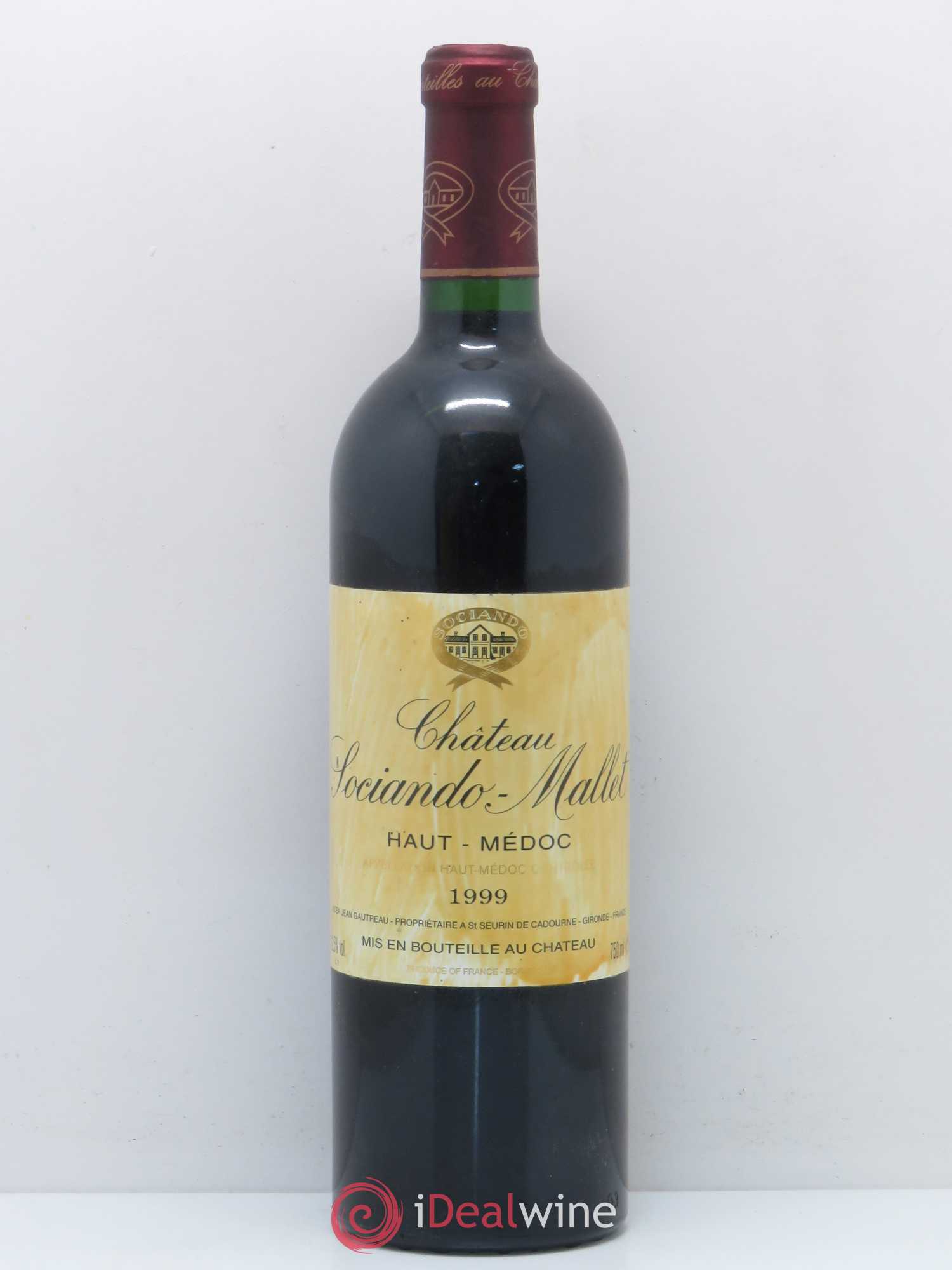 Château Sociando Mallet 1999 - Lot de 1 bouteille - 0