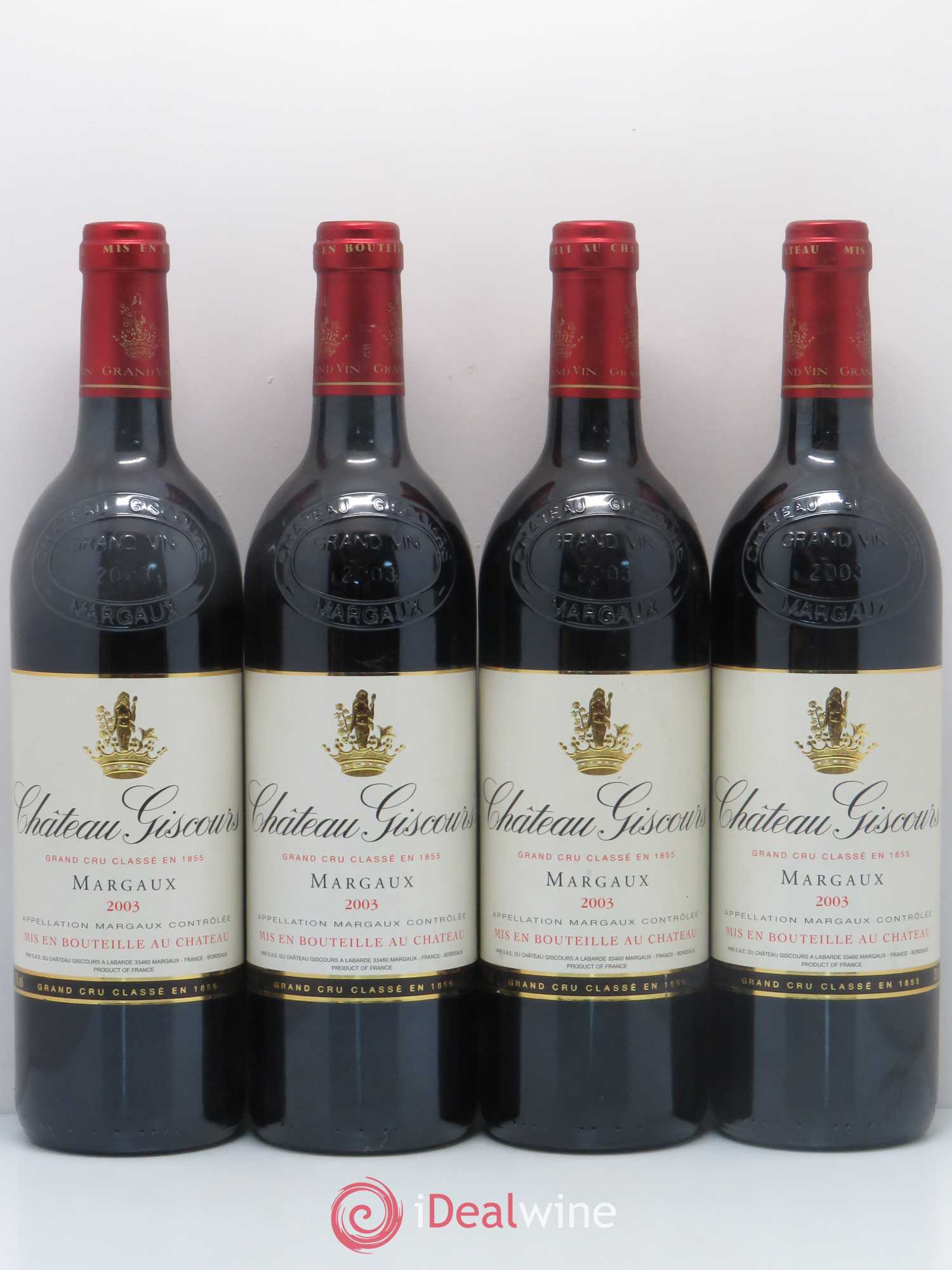Château Giscours 3ème Grand Cru Classé 2003 - Lot de 4 bouteilles - 0