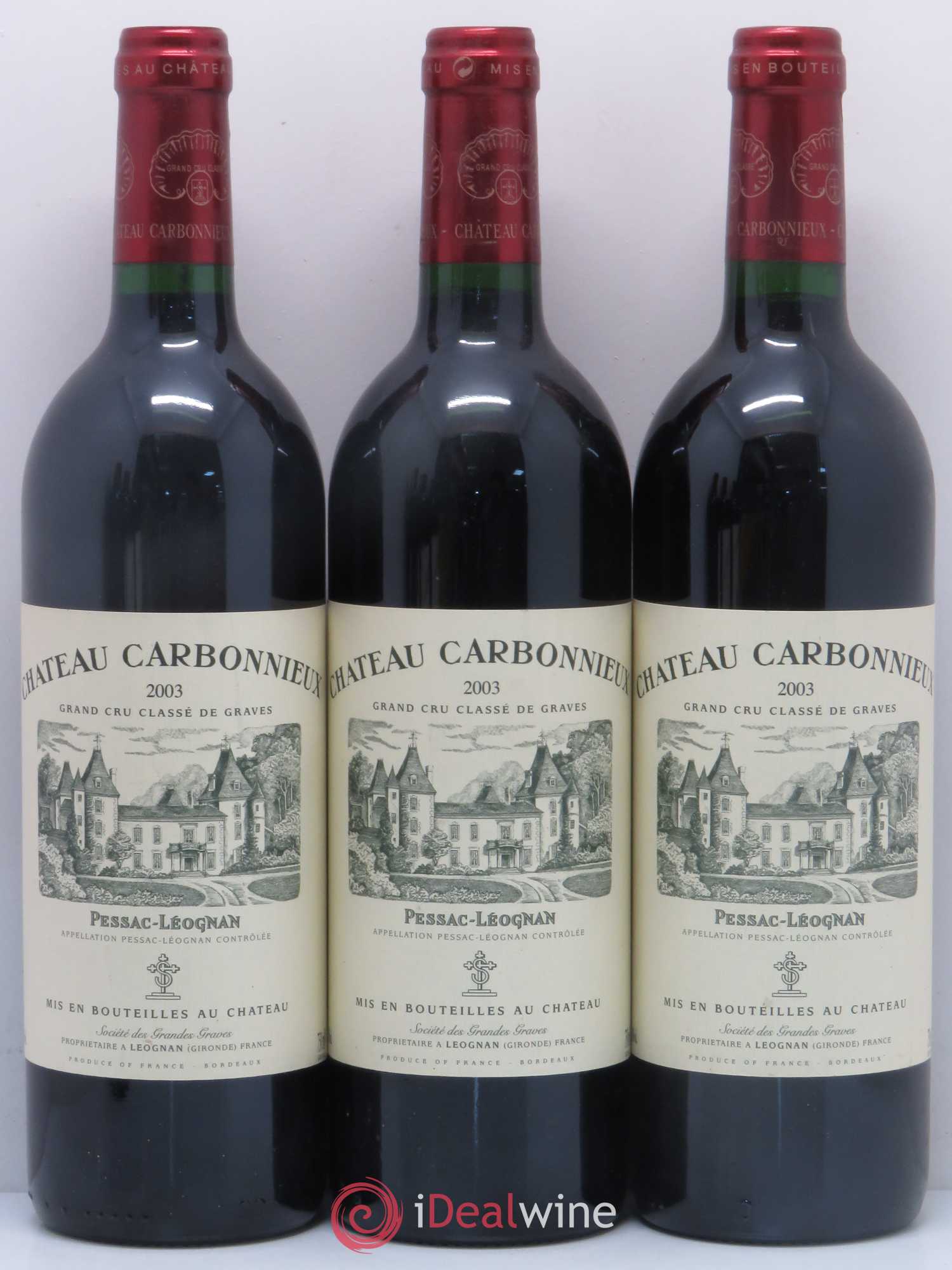 Château Carbonnieux Cru Classé de Graves 2003 - Lot de 6 bouteilles - 1