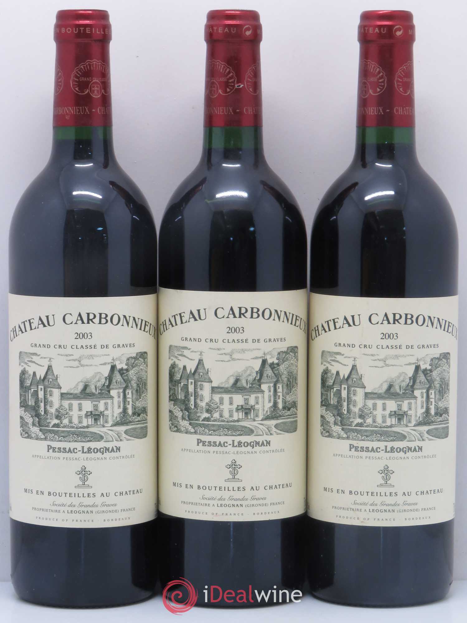 Château Carbonnieux Cru Classé de Graves 2003 - Lot de 6 bouteilles - 2