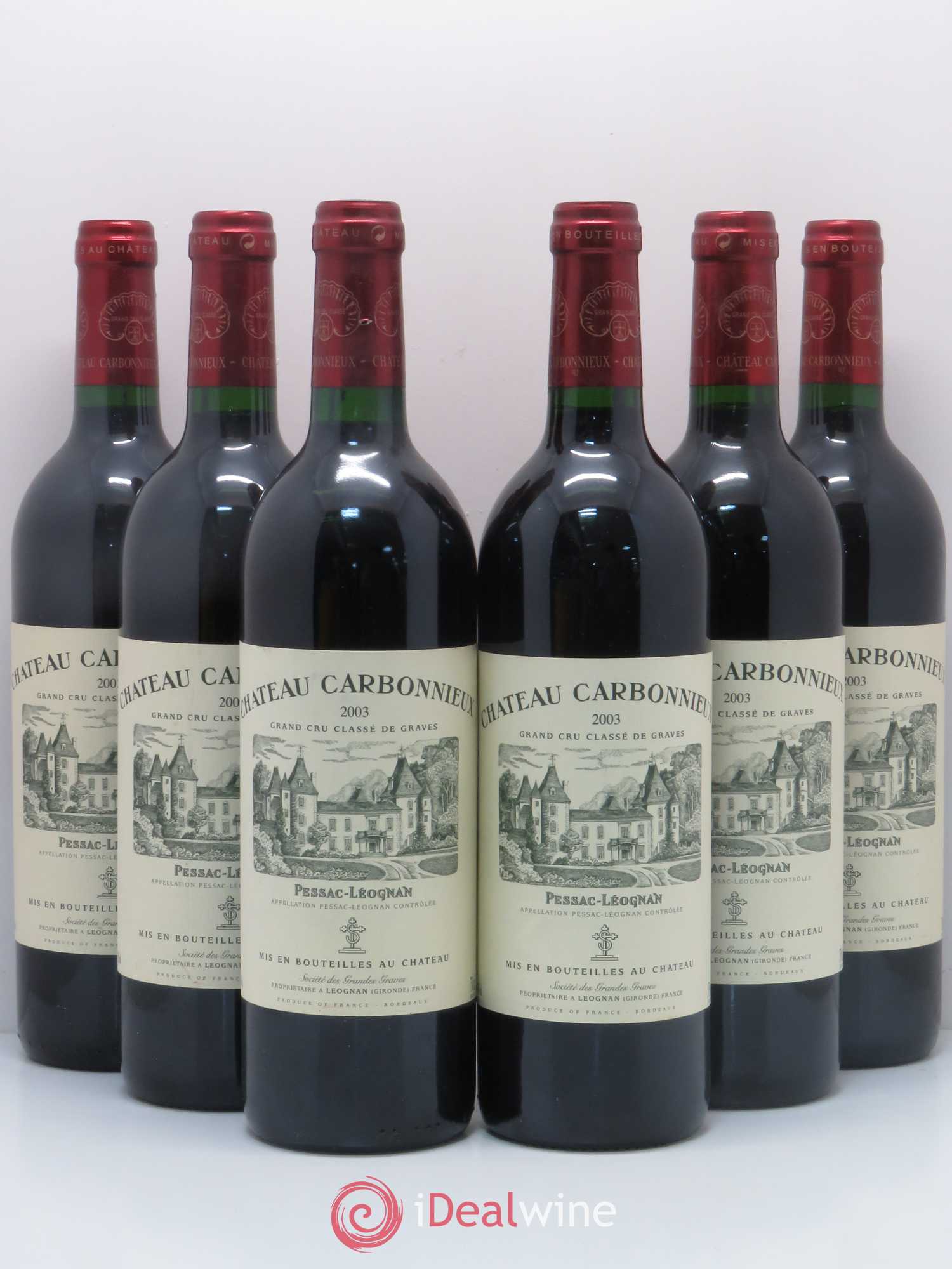 Château Carbonnieux Cru Classé de Graves 2003 - Lot de 6 bouteilles - 0