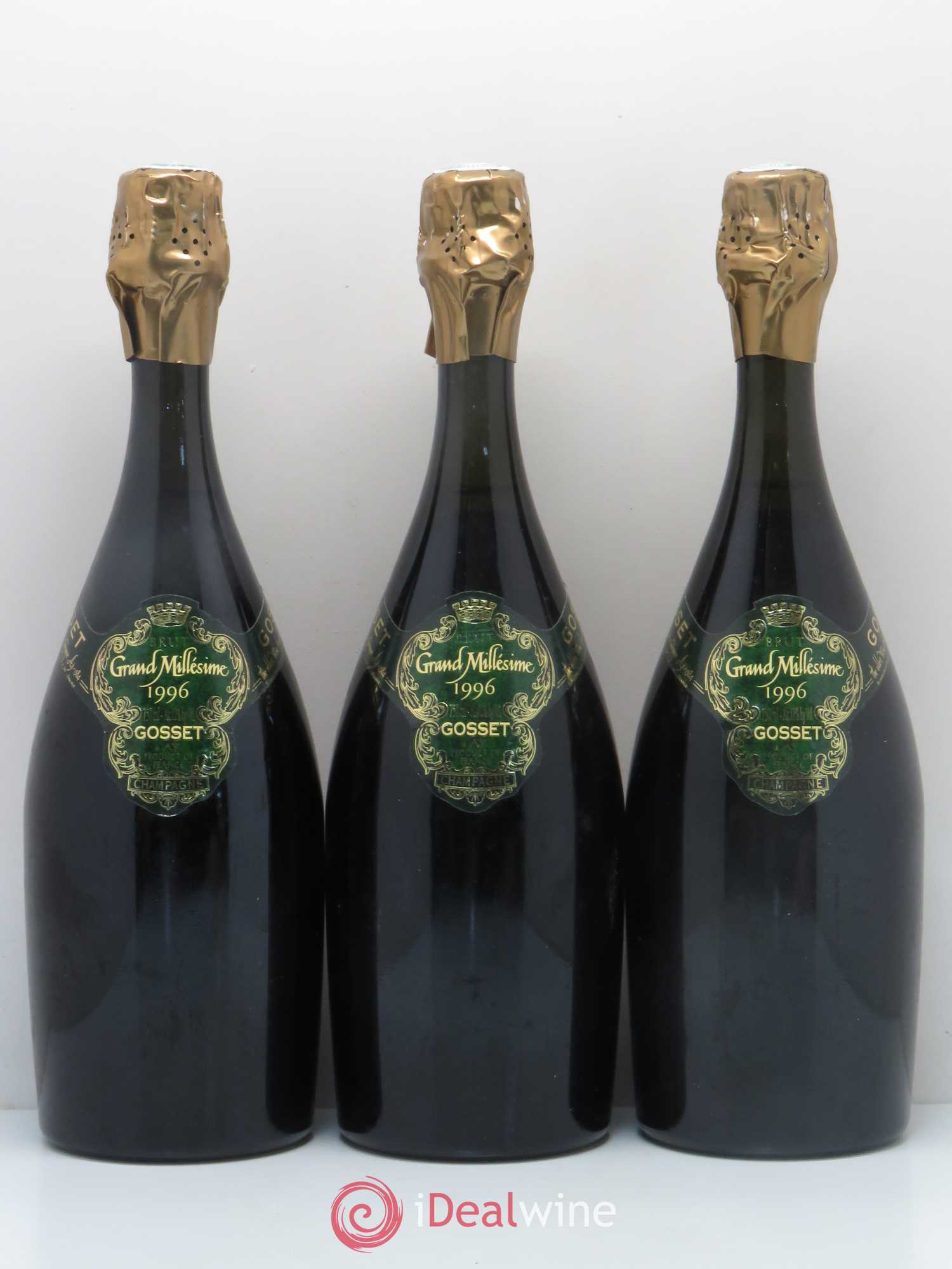 Champagne Gosset 1996 - Lot de 3 bouteilles - 0