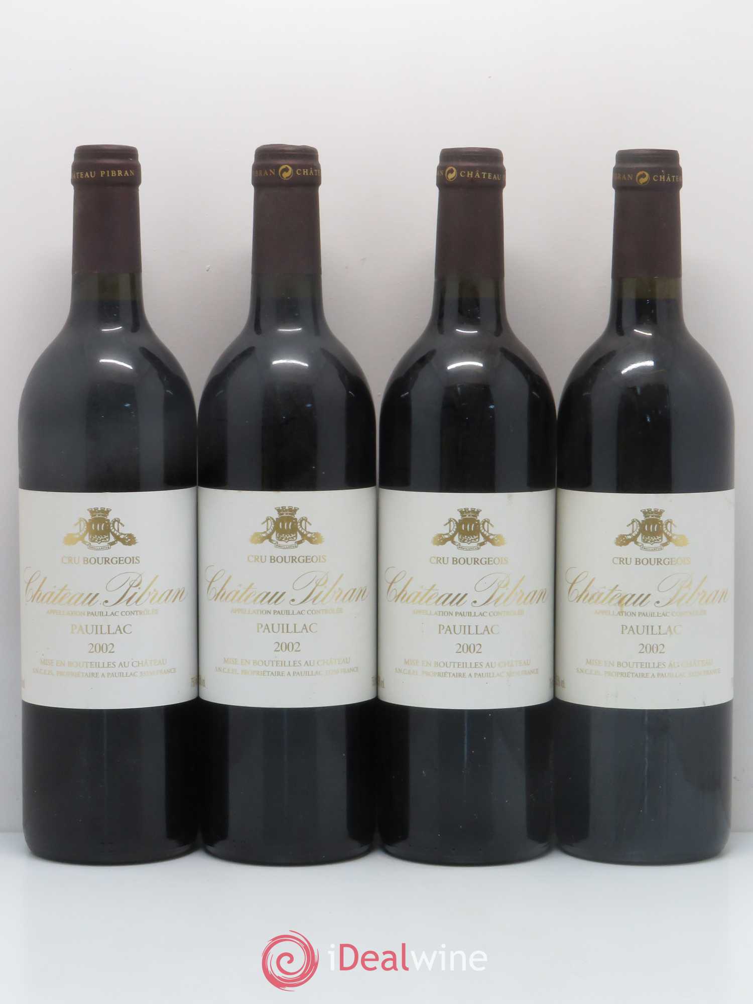 Château Pibran 2002 - Lot de 4 bouteilles - 0