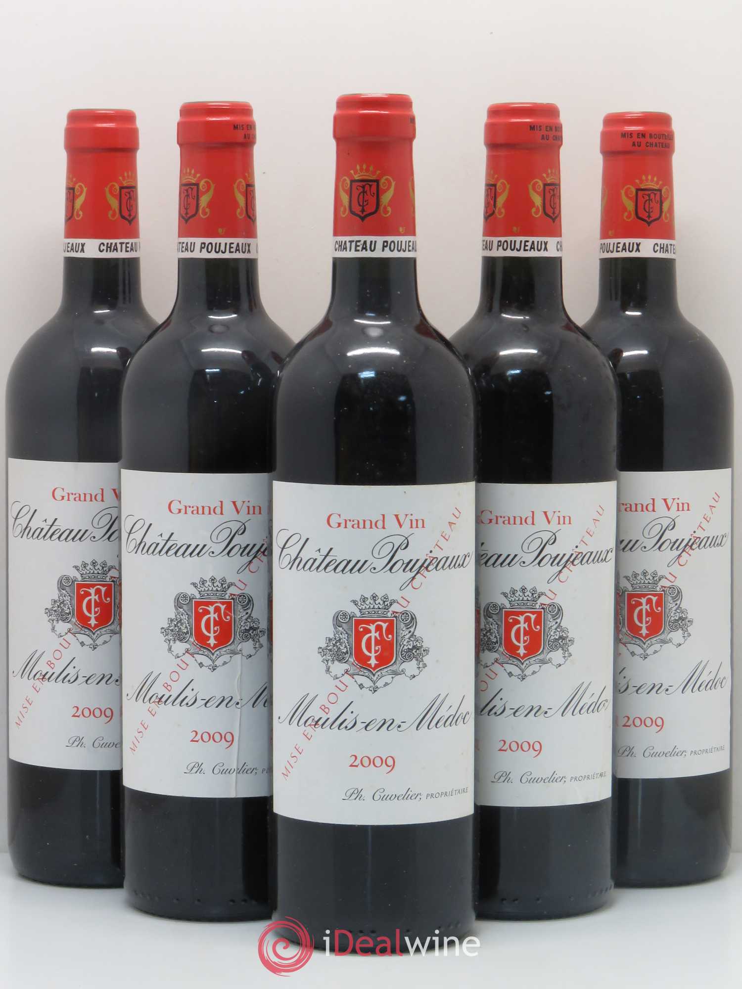 Château Poujeaux 2009 - Lot de 5 bouteilles - 0