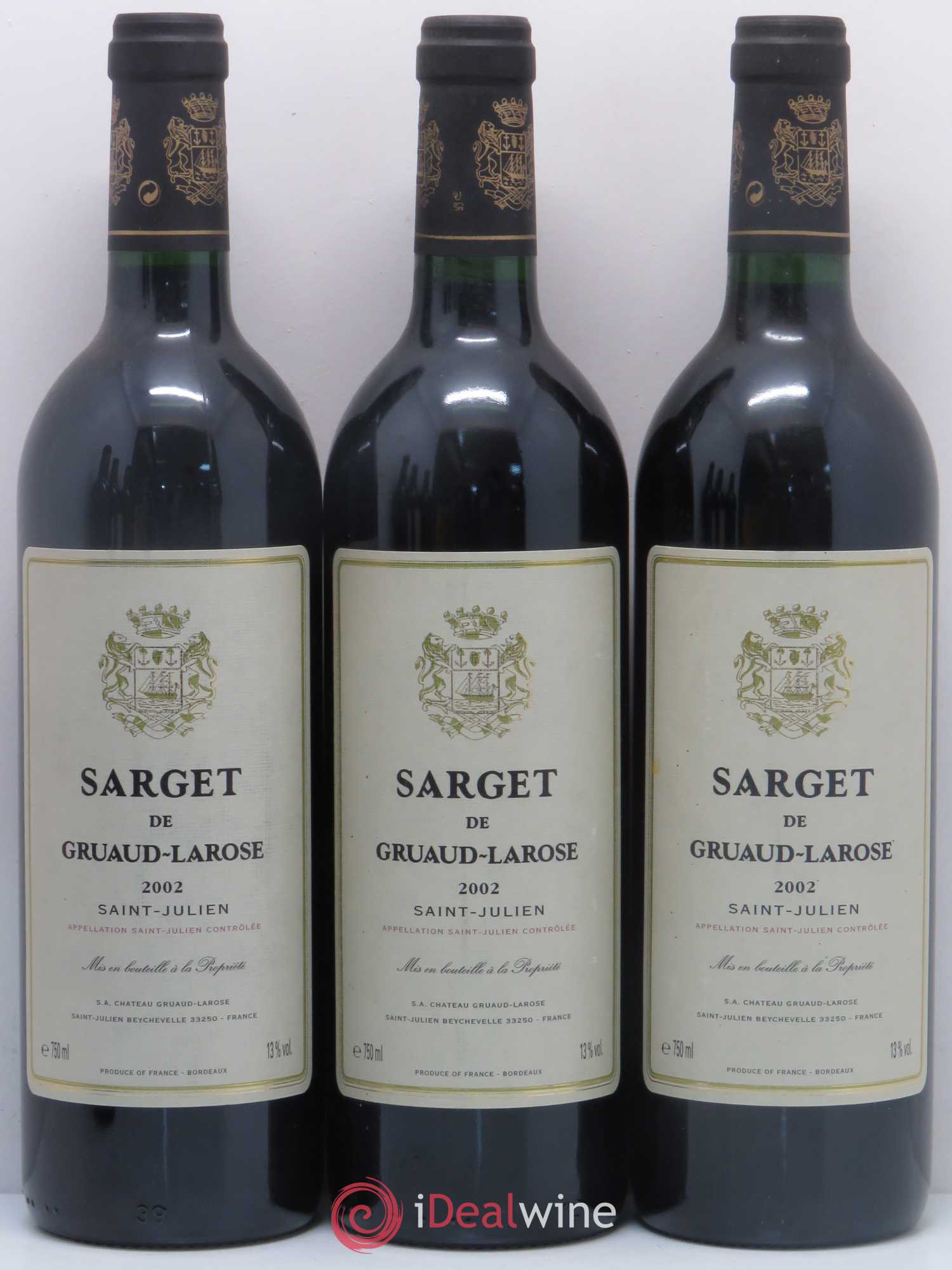 Sarget de Gruaud Larose Second Vin 2002 - Lot de 6 bouteilles - 1