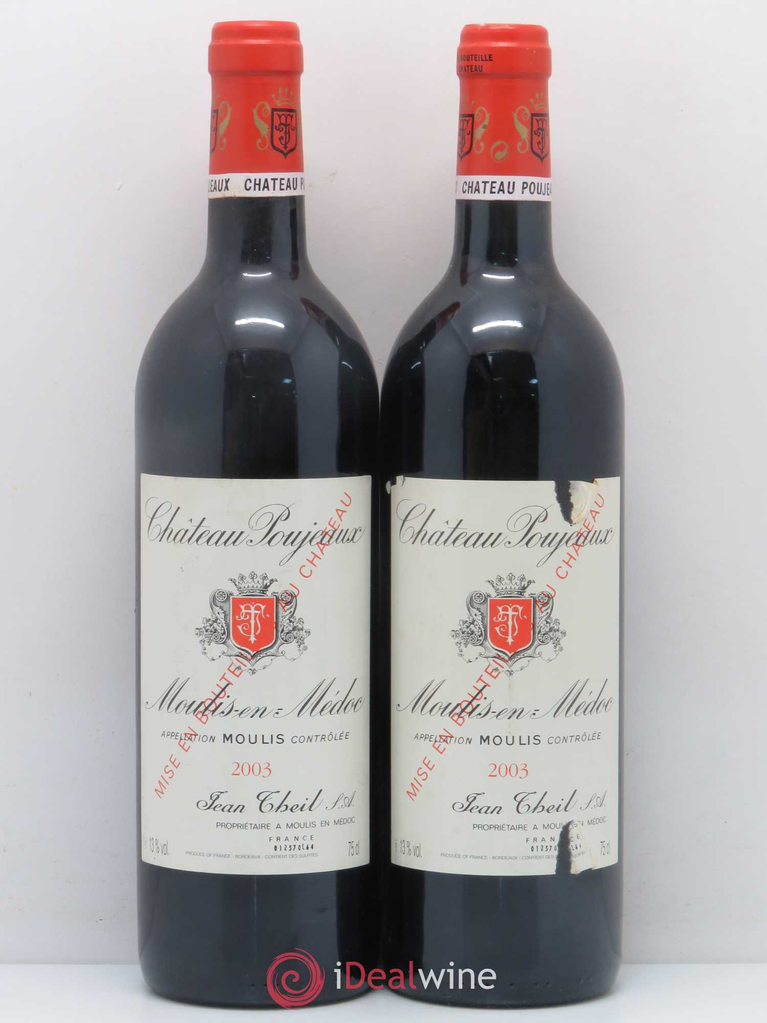 Château Poujeaux 2003 - Lot de 5 bouteilles - 2