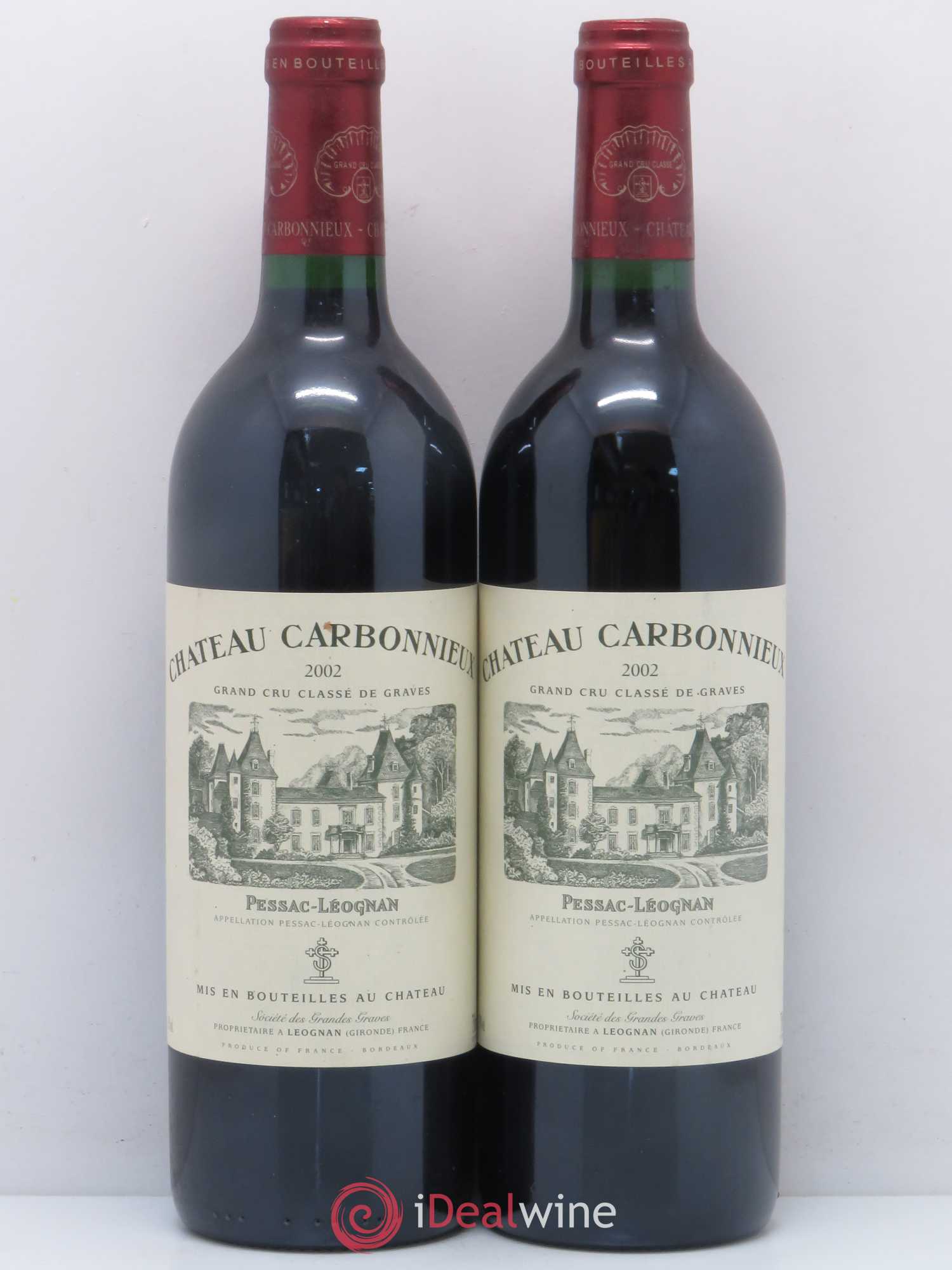 Château Carbonnieux Cru Classé de Graves 2002 - Lot de 2 bouteilles - 0
