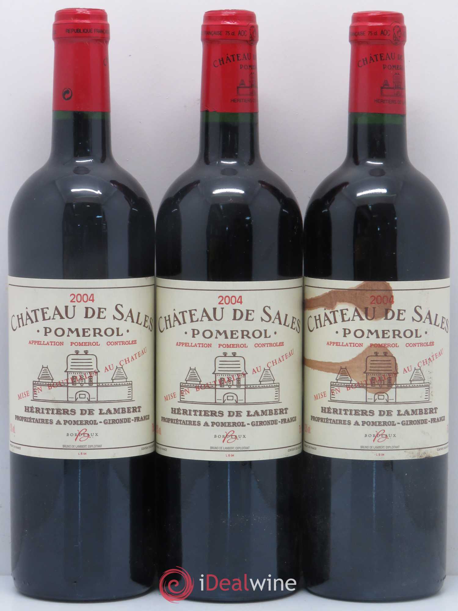 Château de Sales 2004 - Lot de 3 bouteilles - 0