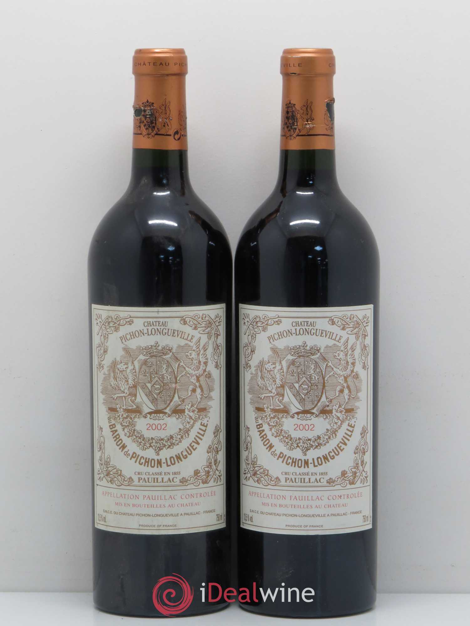 Pichon Longueville Baron 2ème Grand Cru Classé 2002 - Lot de 2 bouteilles - 0