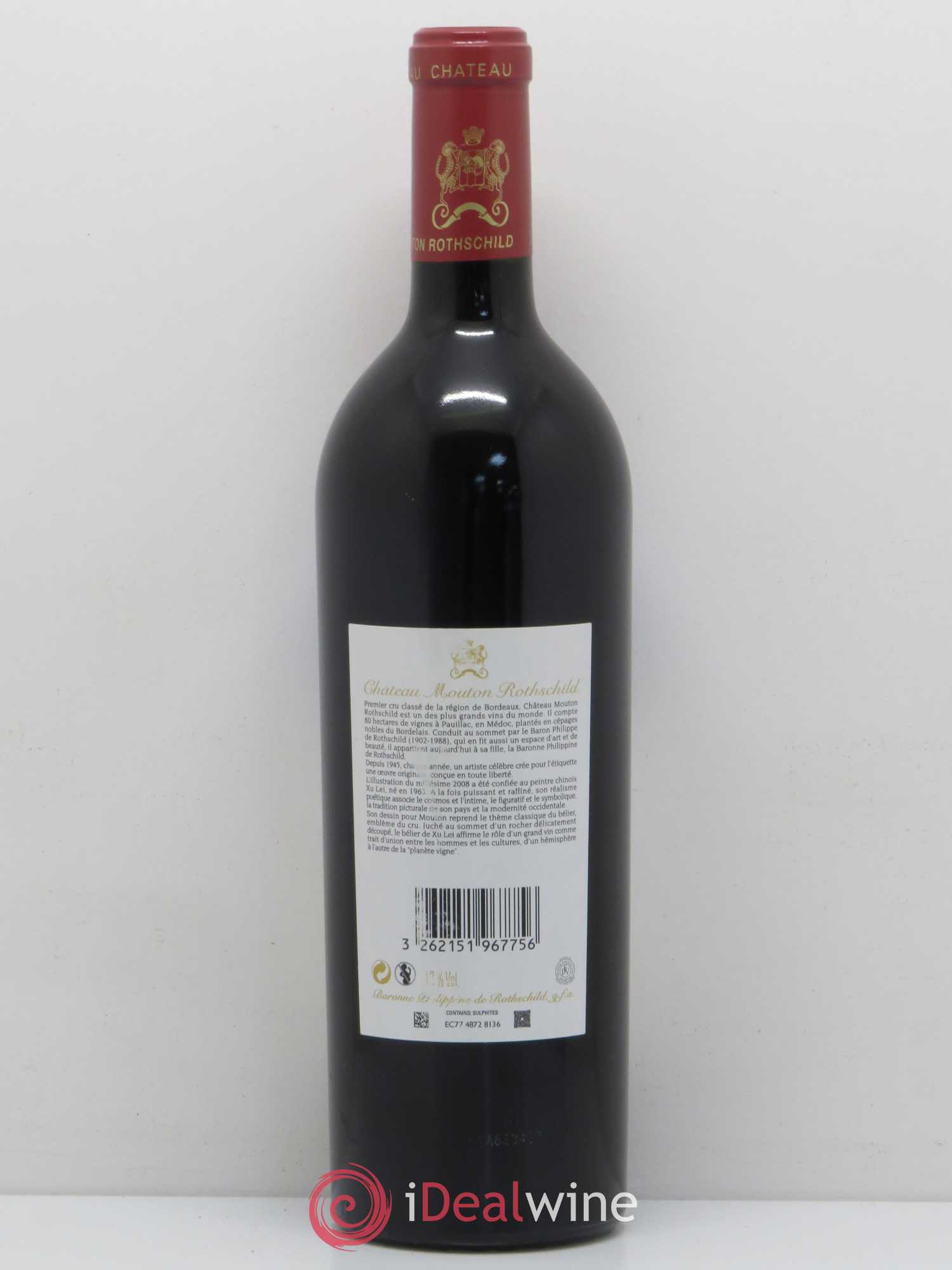 Château Mouton Rothschild 1er Grand Cru Classé 2008 - Lot de 1 bouteille - 1