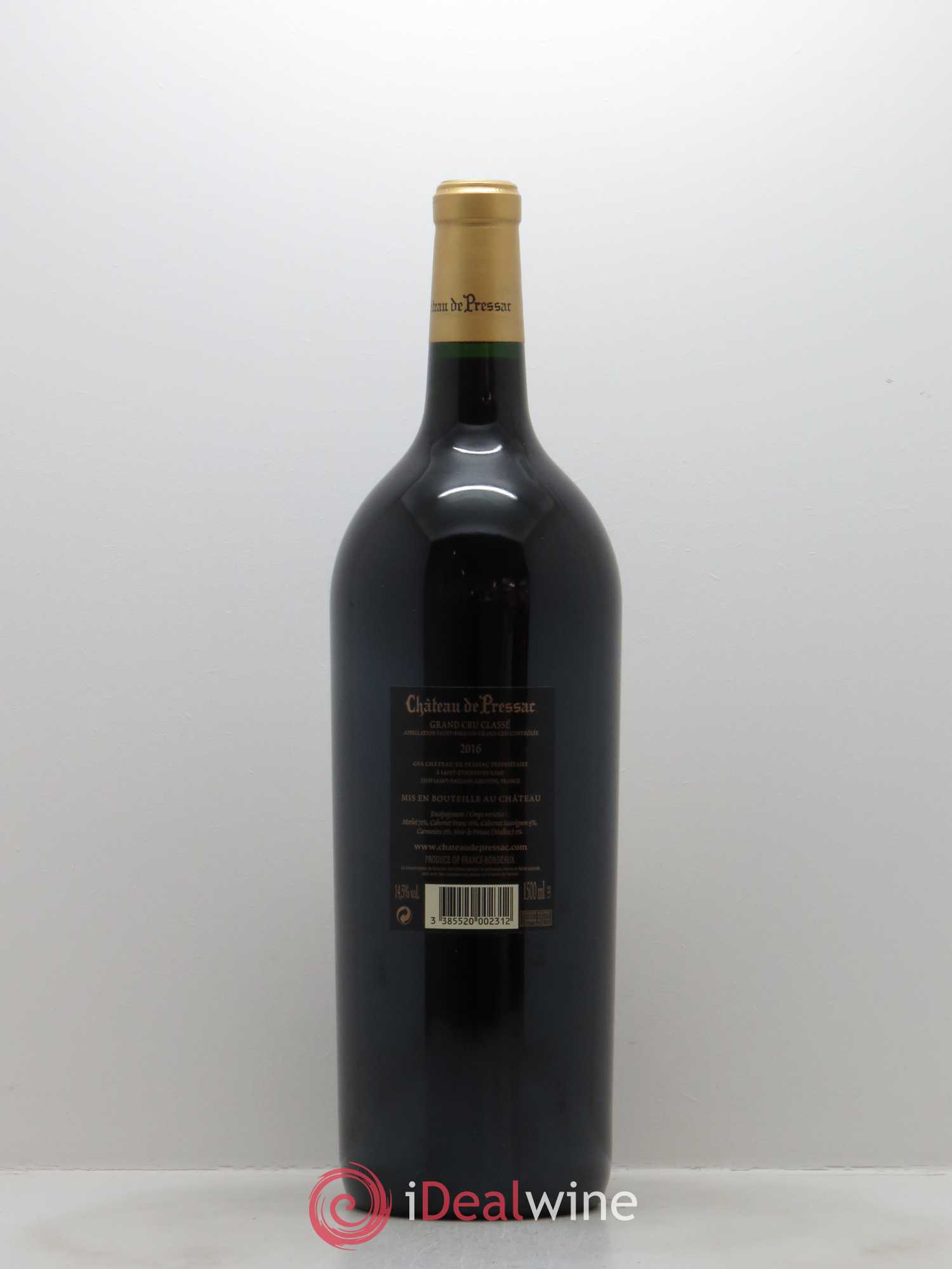 Château de Pressac Grand Cru Classé 2016 - Lot de 1 magnum - 1