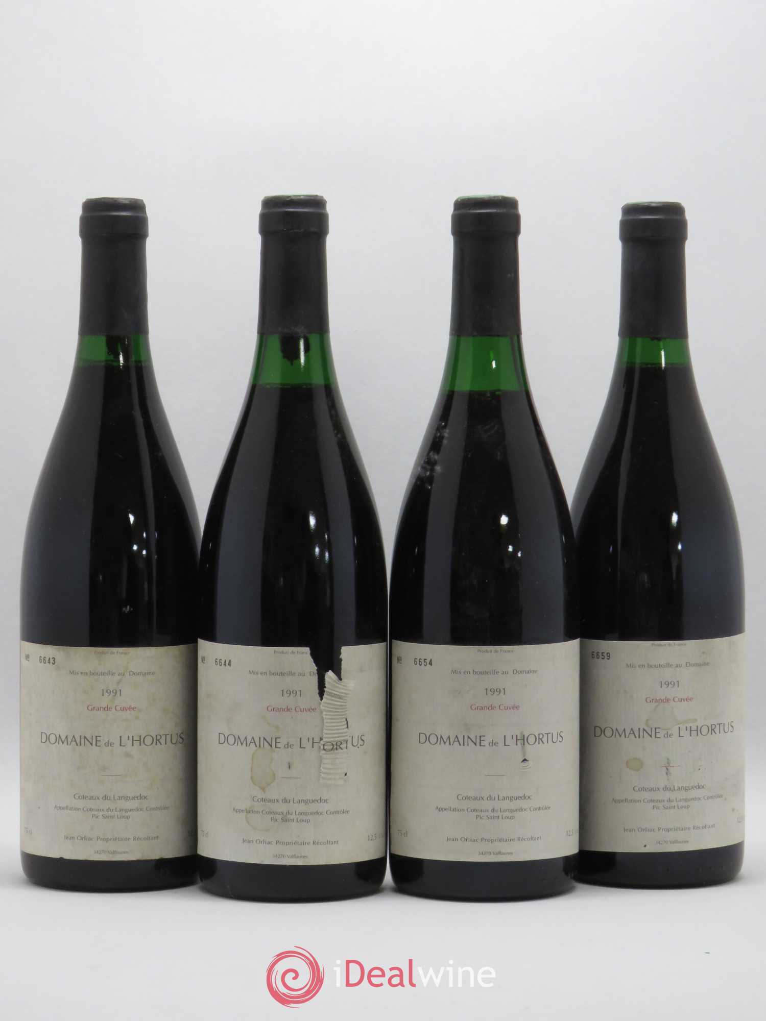 Coteaux du Languedoc Grande Cuvée Domaine de l'Hortus 1991 - Posten von 4 Flaschen - 0