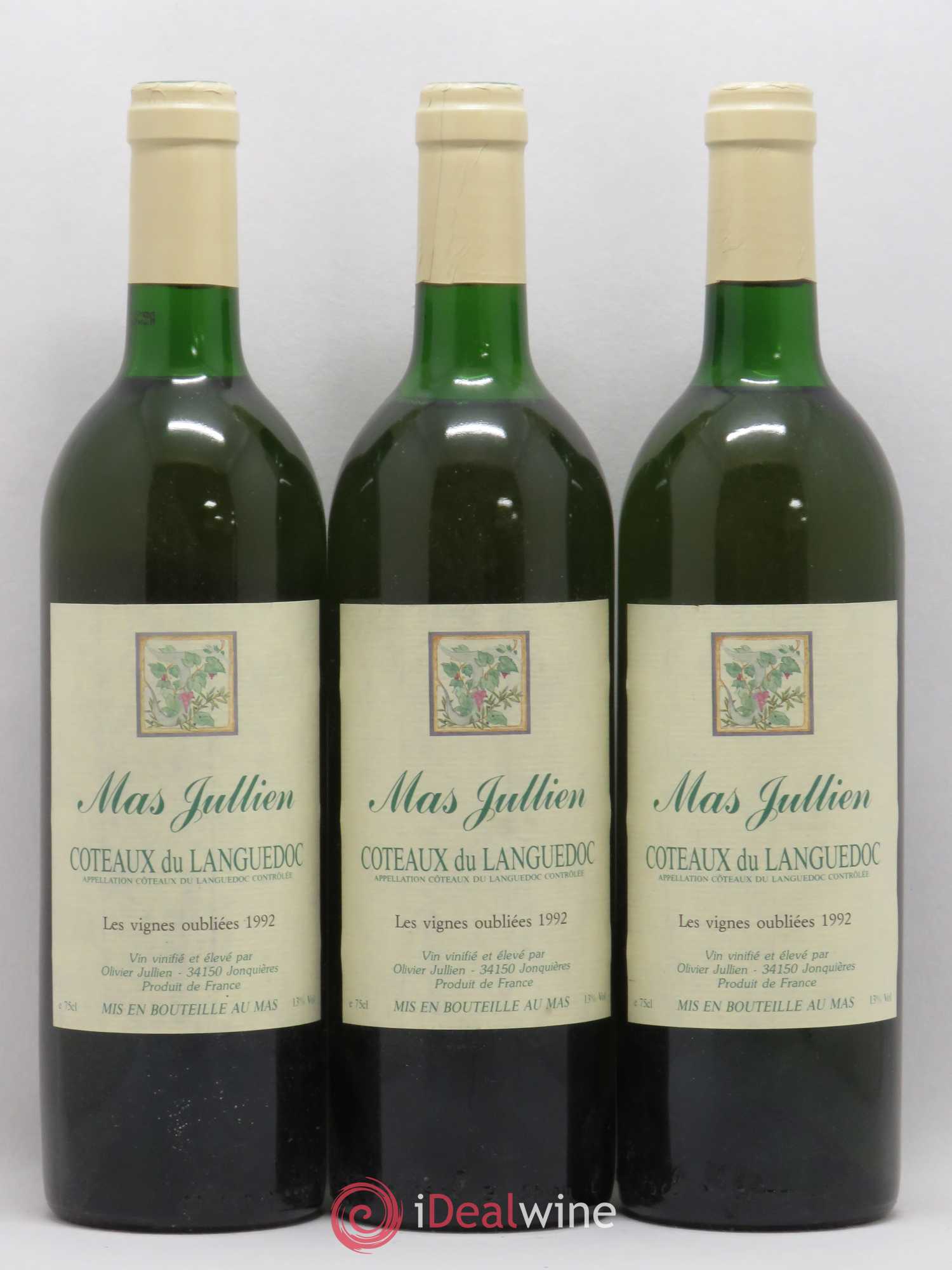 Coteaux du Languedoc Les Vignes Oubliées Mas Jullien 1992 - Posten von 3 Flaschen - 0
