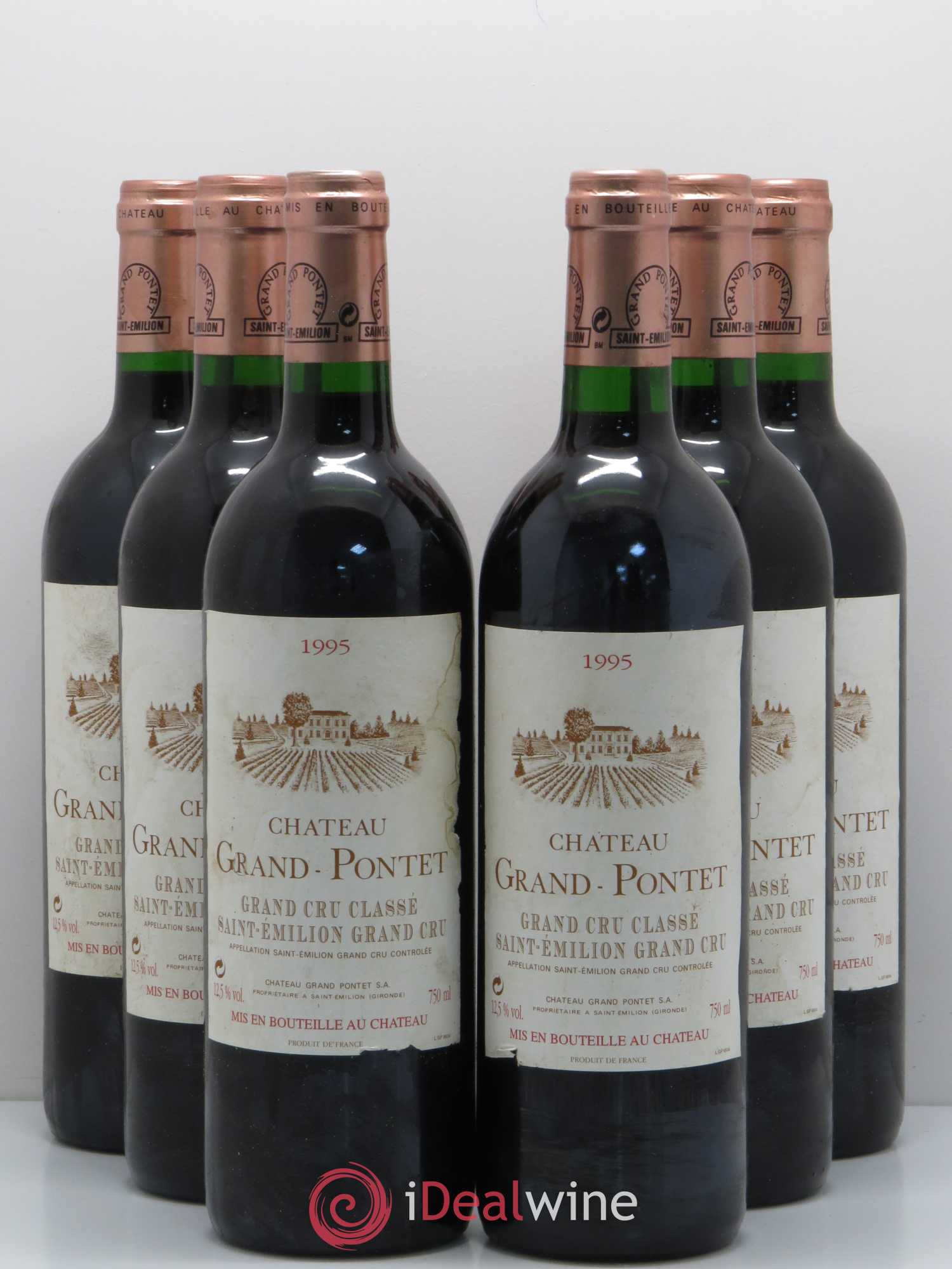Château Grand Pontet Grand Cru Classé 1995 - Lot de 6 bouteilles - 0