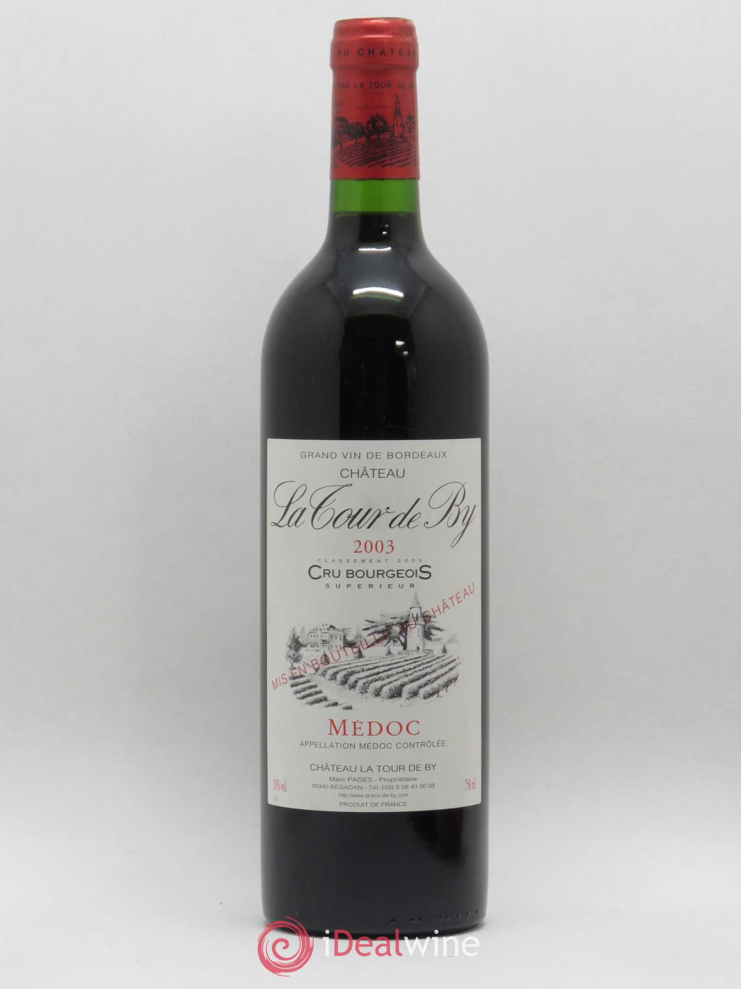 Château La Tour de By Cru Bourgeois 2003 - Lot de 1 bouteille - 0