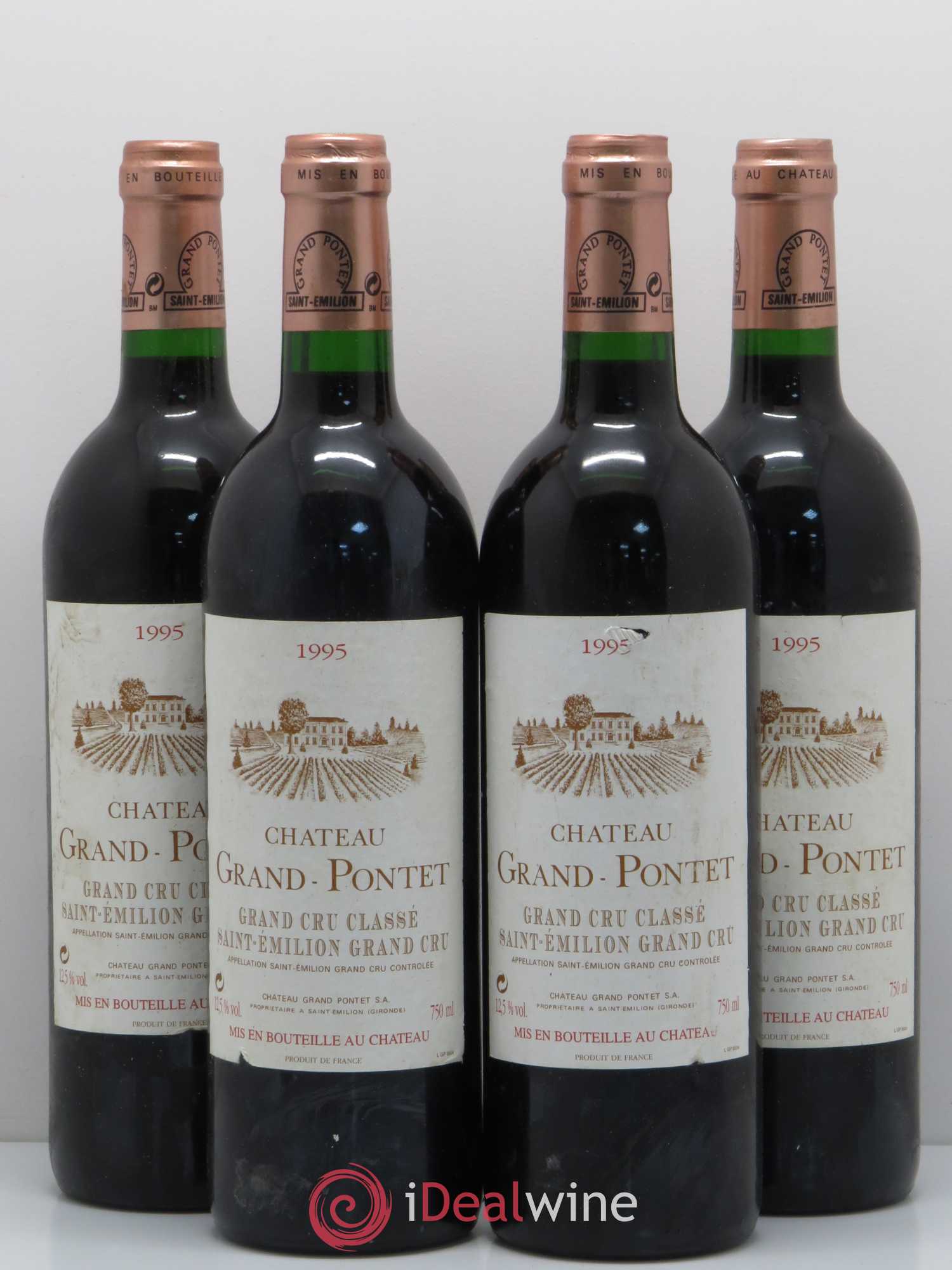 Château Grand Pontet Grand Cru Classé 1995 - Lot de 4 bouteilles - 0