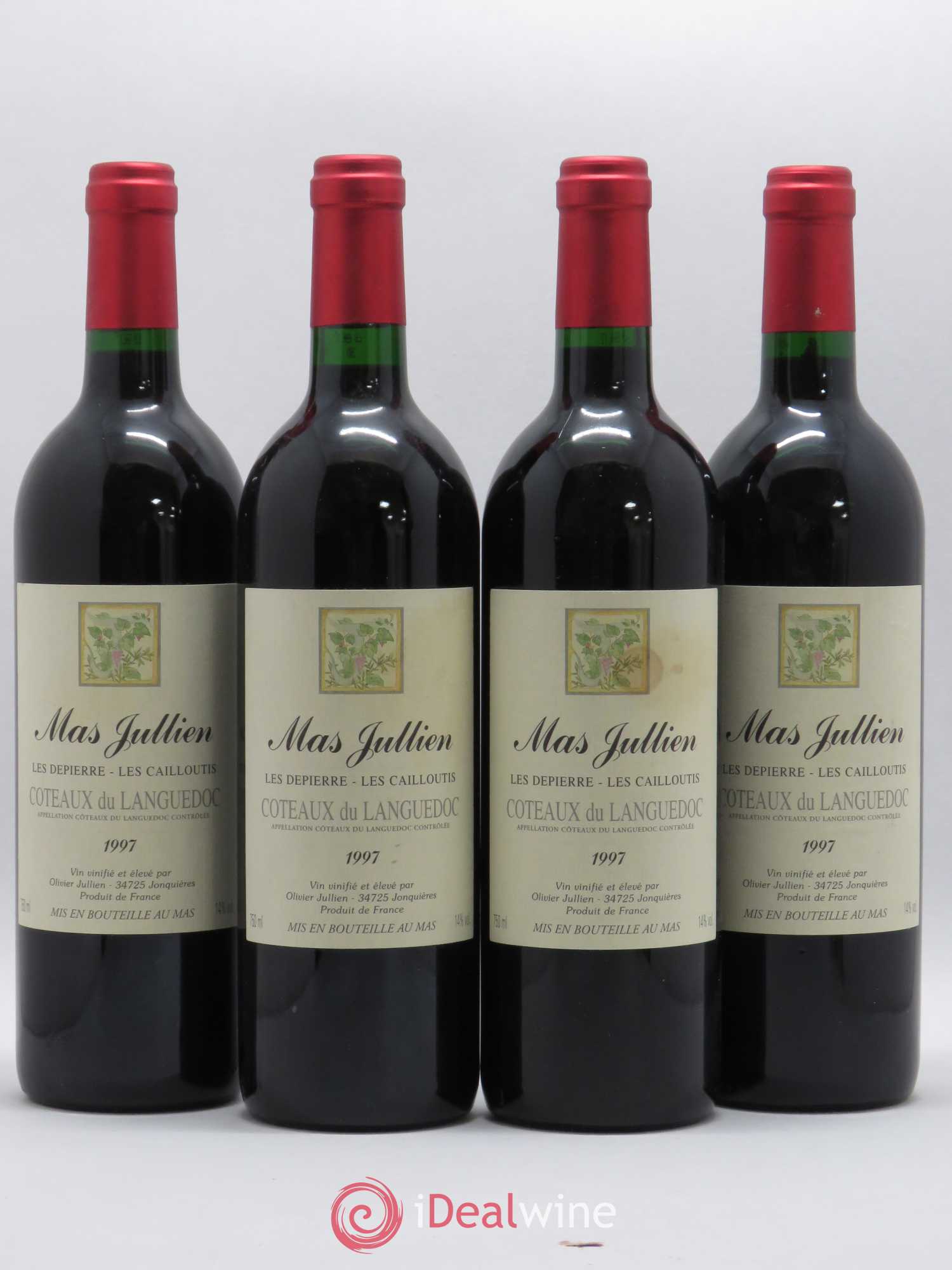 Coteaux du Languedoc Mas Jullien Les Depierre Les Cailloutis 1997 - Posten von 4 Flaschen - 0