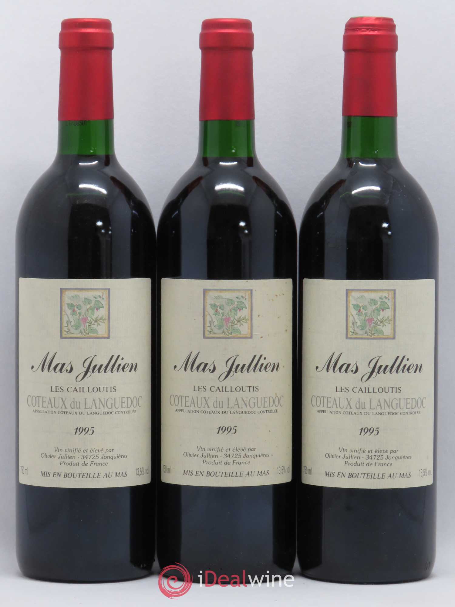 Coteaux du Languedoc Mas Jullien Les Cailloutis 1995 - Posten von 3 Flaschen - 0
