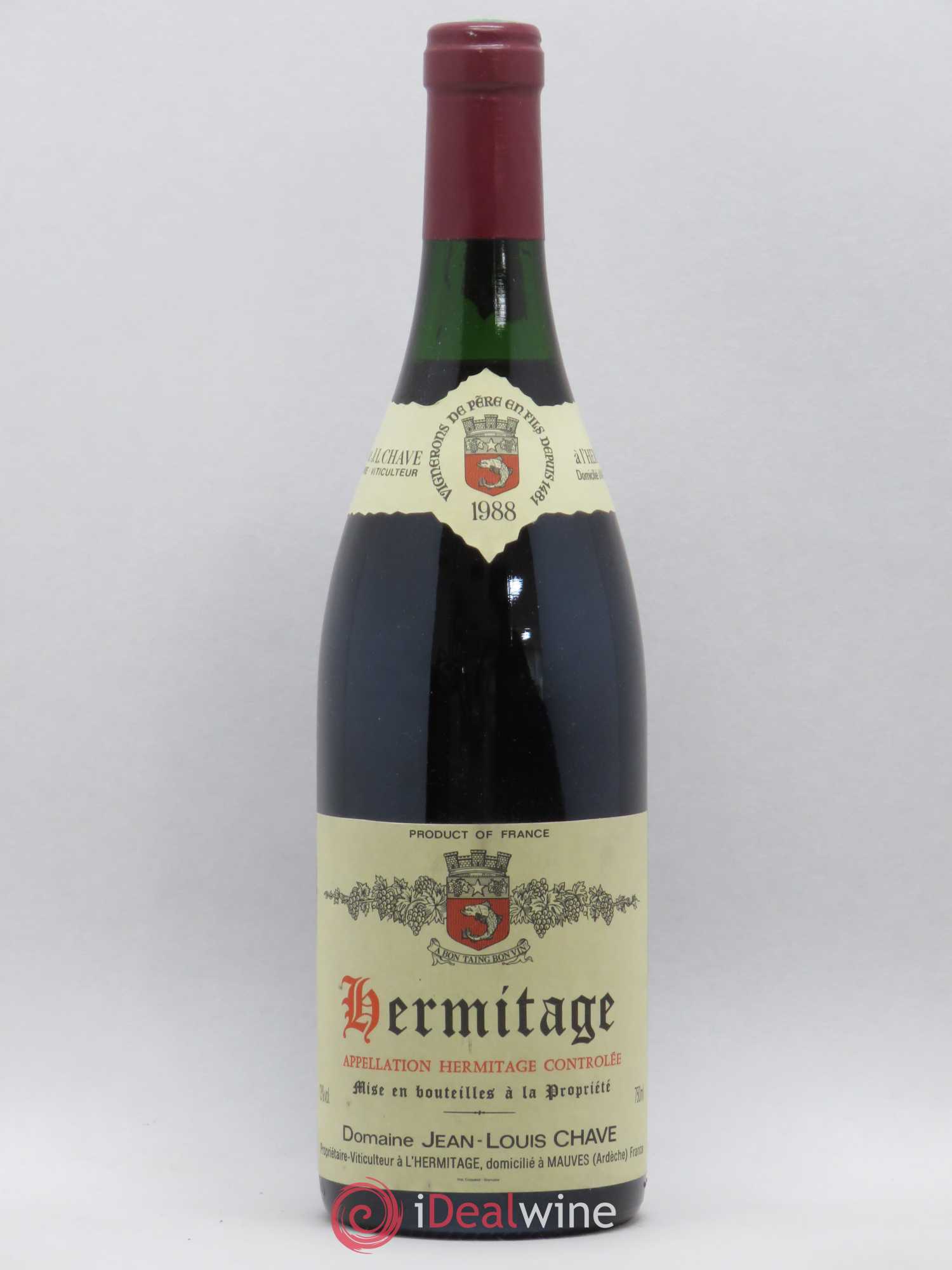 Hermitage Jean-Louis Chave 1988 - Lot de 1 bouteille - 0