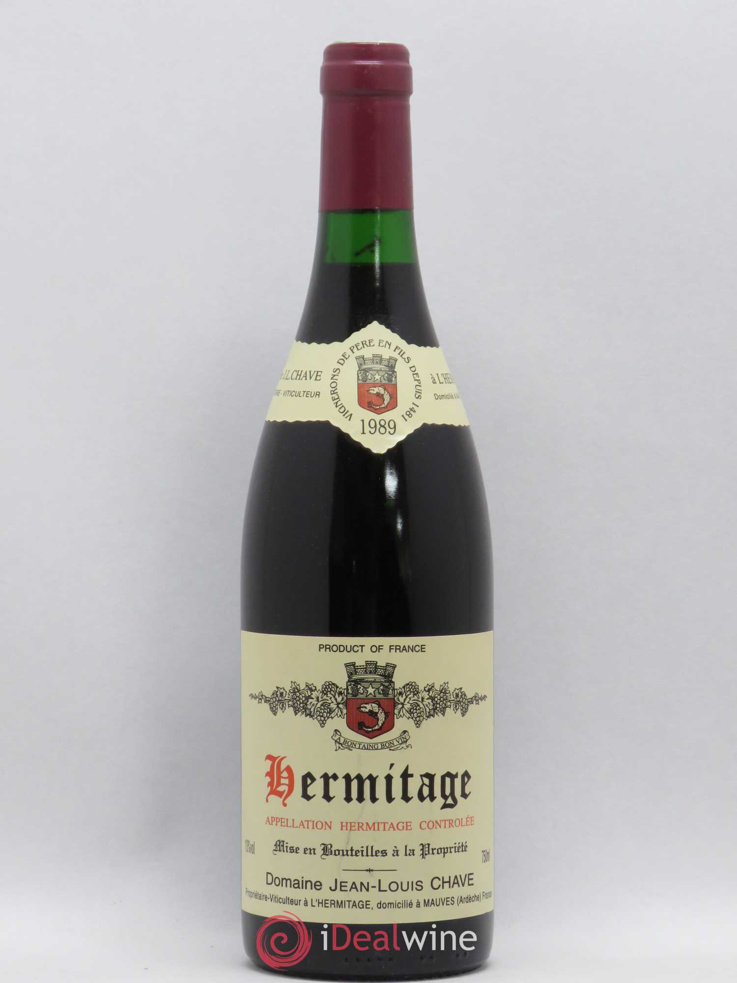 Hermitage Jean-Louis Chave 1989 - Lot de 1 bouteille - 0