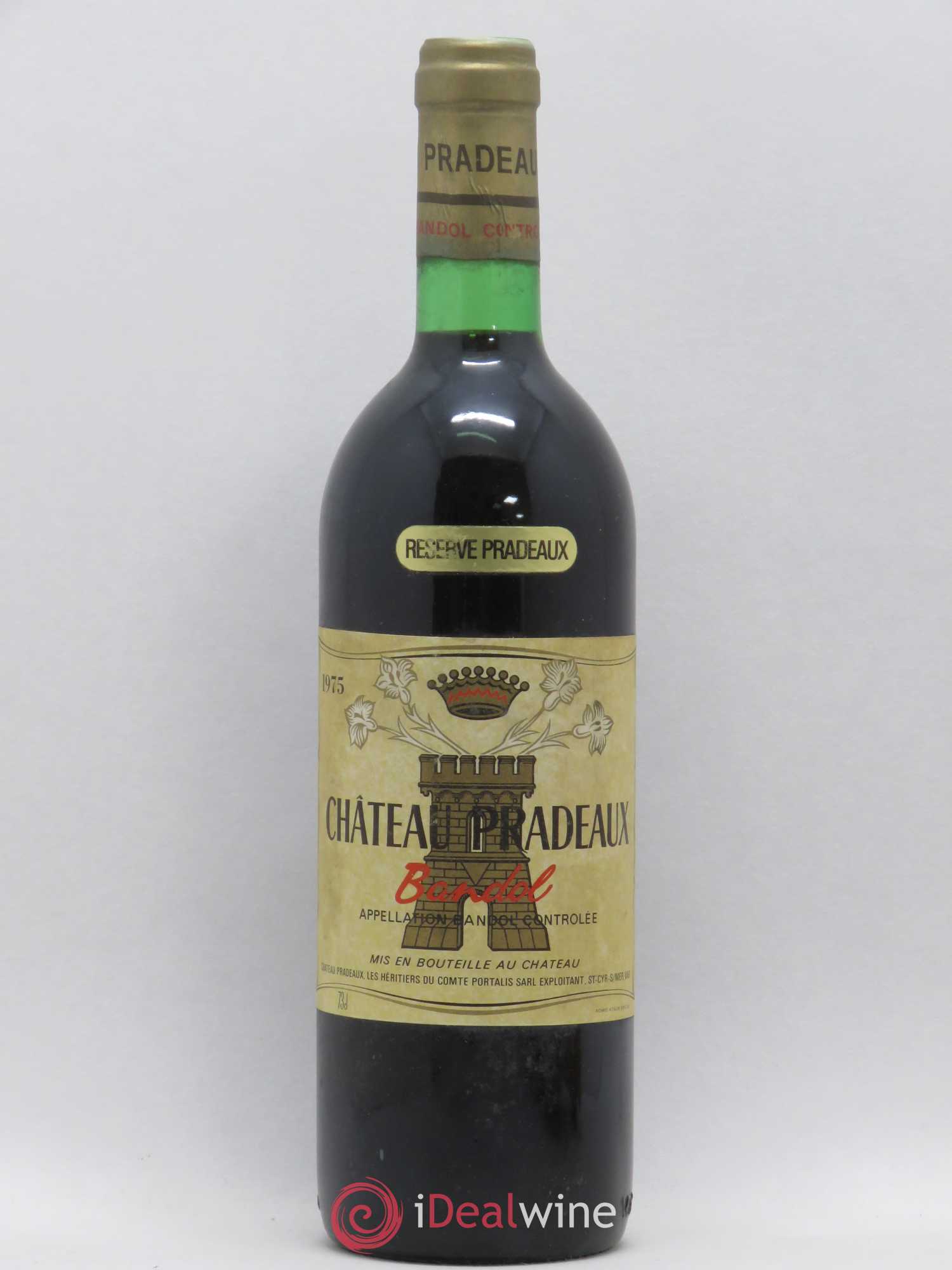 Bandol Château Pradeaux Famille Portalis Réserve Pradeaux 1975 - Lot de 1 bouteille - 0