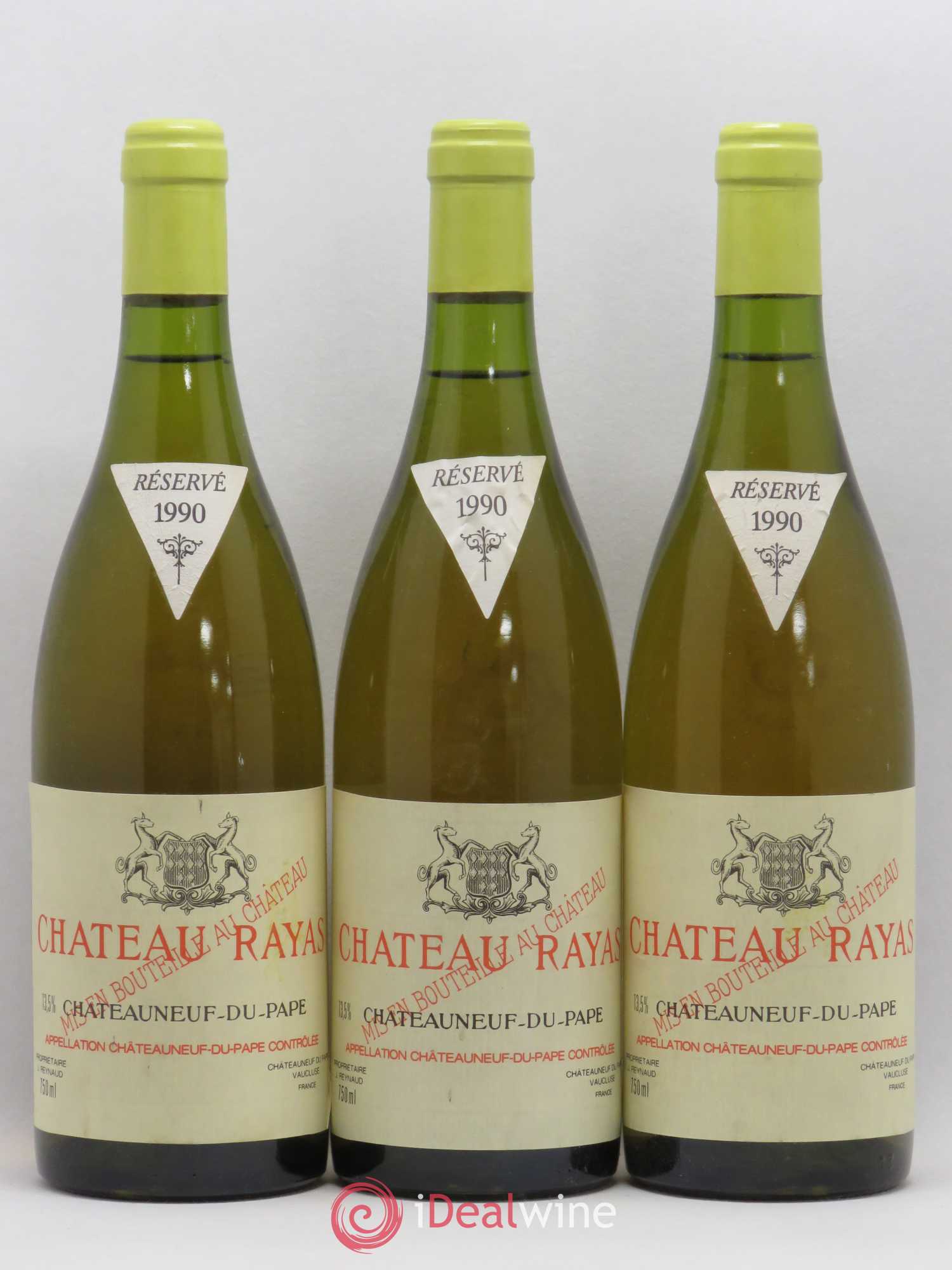 Châteauneuf-du-Pape Château Rayas Emmanuel Reynaud 1990 - Lot de 3 bouteilles - 0