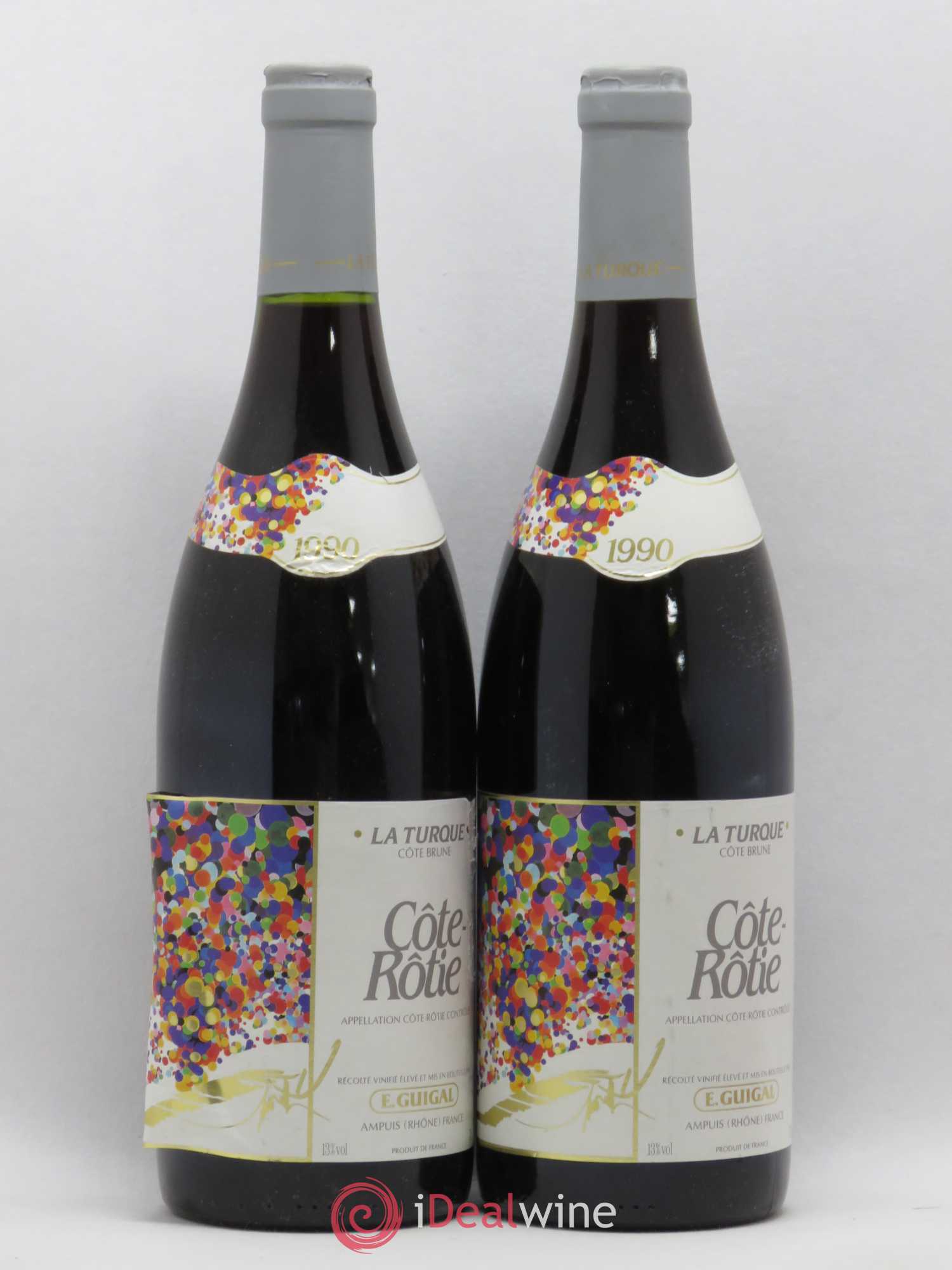 Côte-Rôtie La Turque Guigal 1990 - Lot de 2 bouteilles - 0