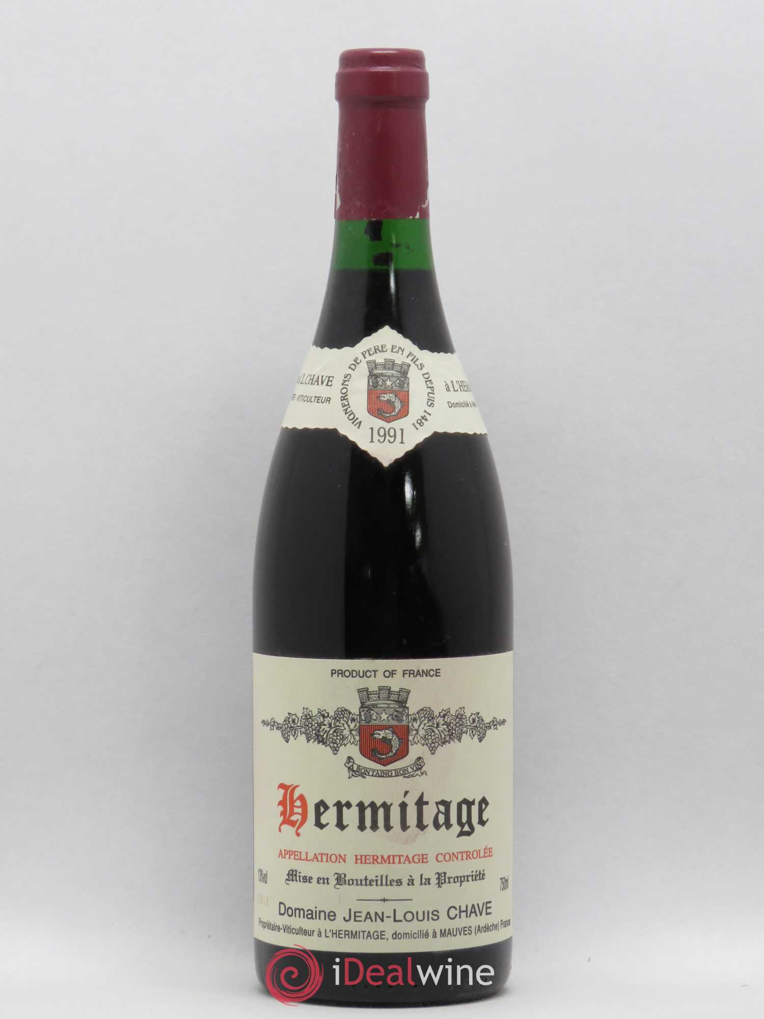 Hermitage Jean-Louis Chave 1991 - Lot de 1 bouteille - 0