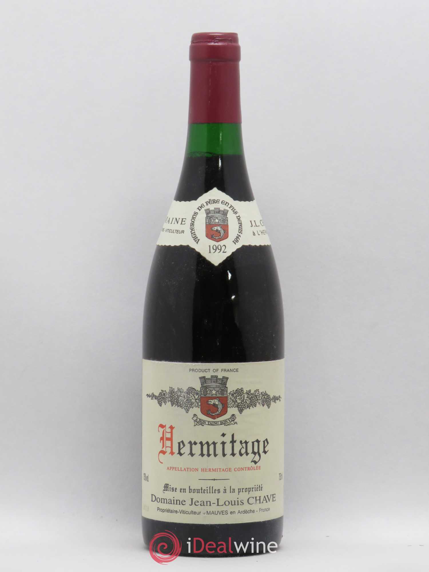 Hermitage Jean-Louis Chave 1992 - Lot de 1 bouteille - 0