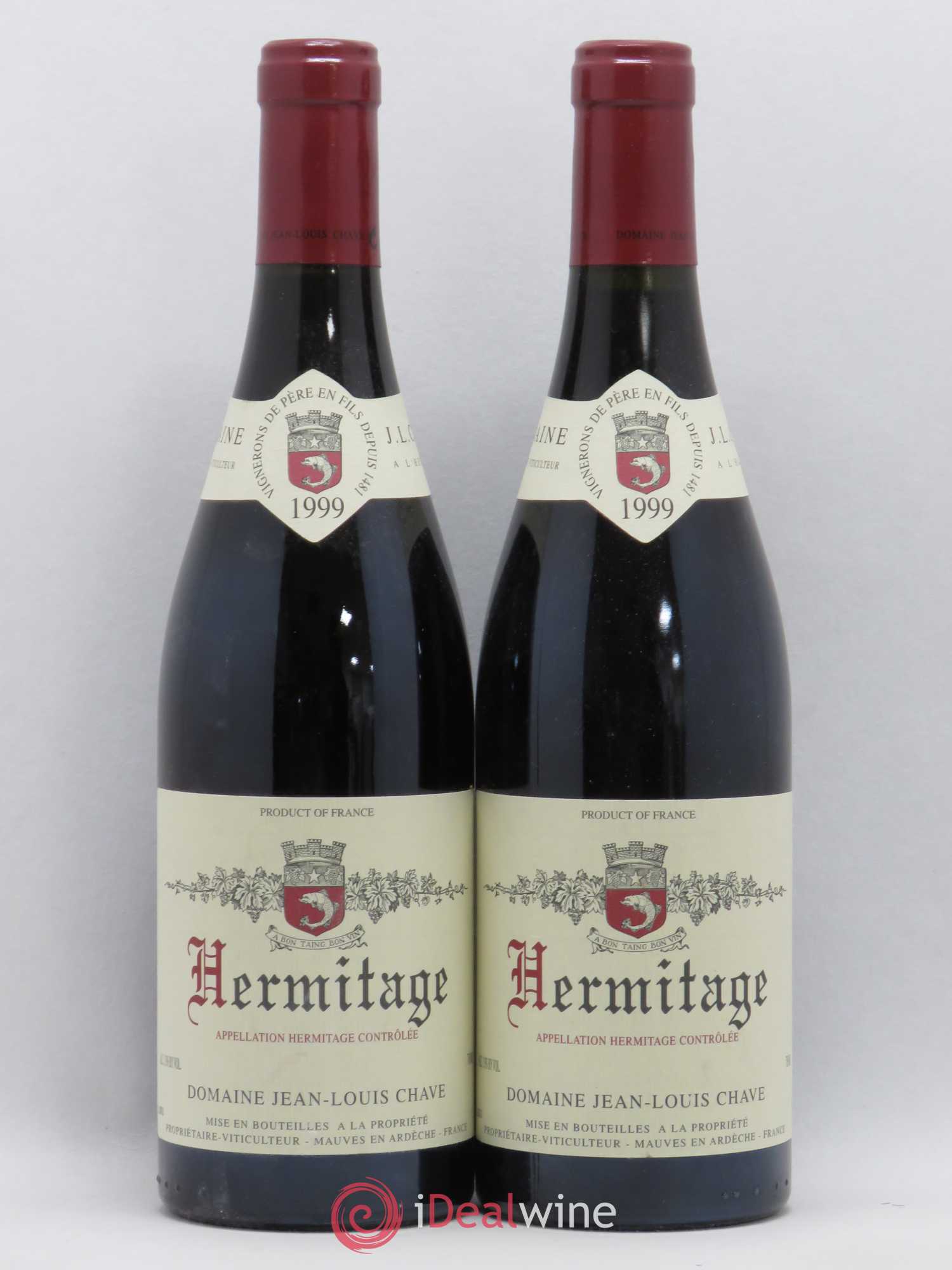 Hermitage Jean-Louis Chave 1999 - Lot de 2 bouteilles - 0