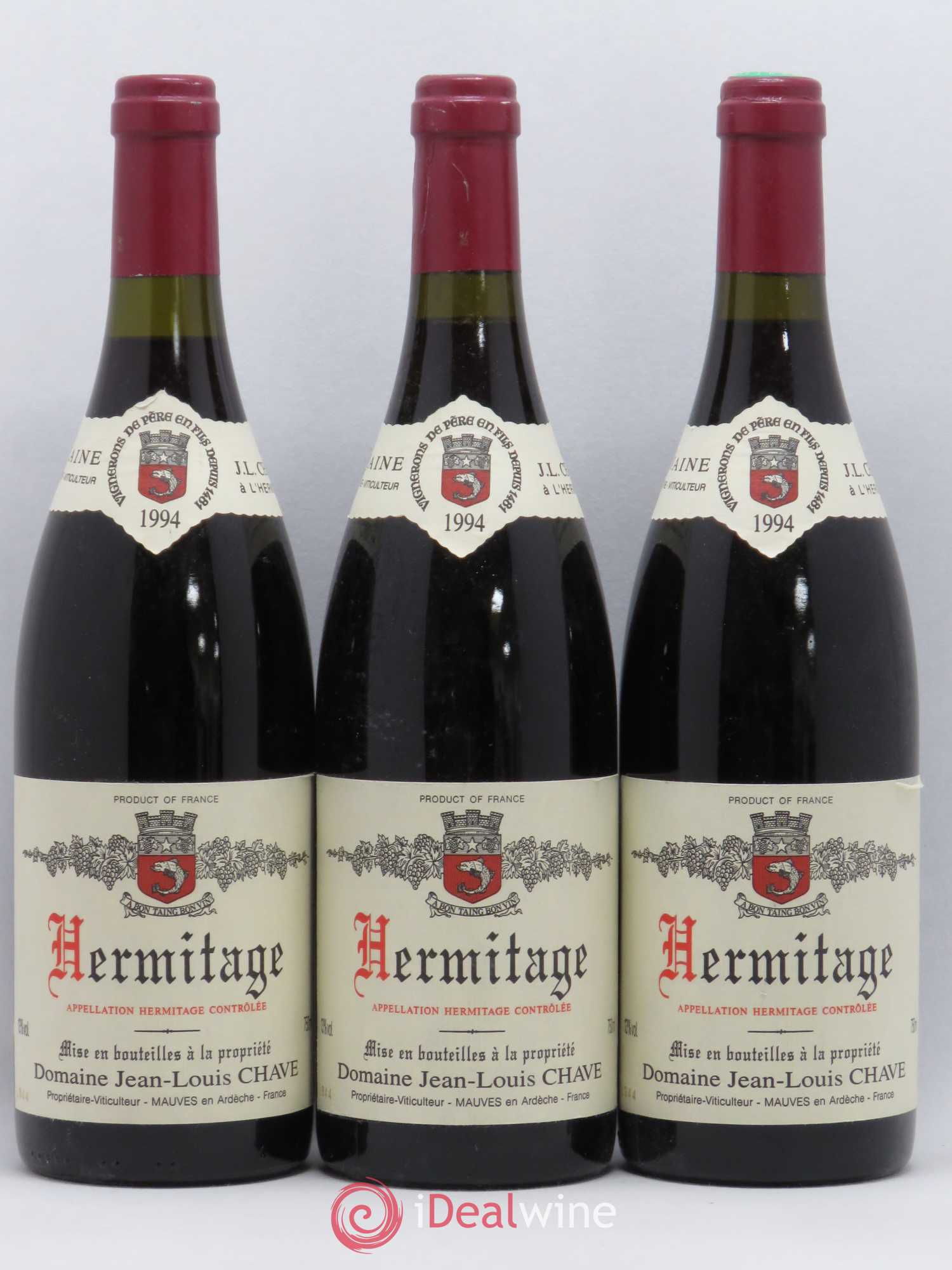 Hermitage Jean-Louis Chave 1994 - Lot de 3 bouteilles - 0
