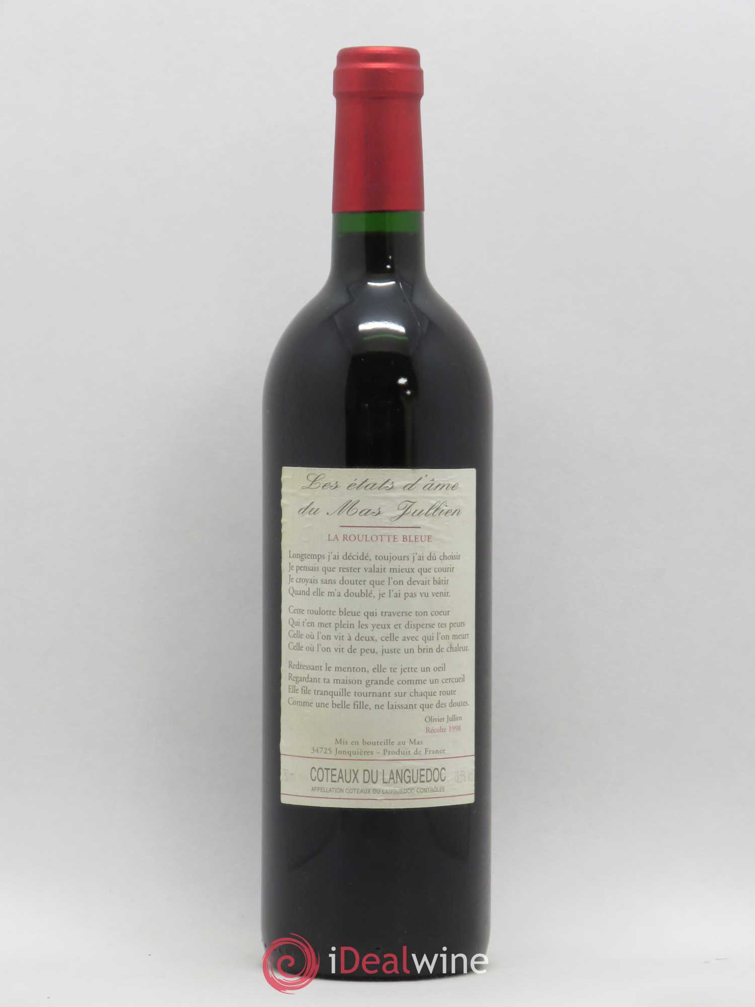 Terrasses du Larzac Mas Jullien Les Etats d'Ame du Mas Jullien Olivier Jullien La Roulotte Bleue 1998 - Lot de 1 bouteille - 0