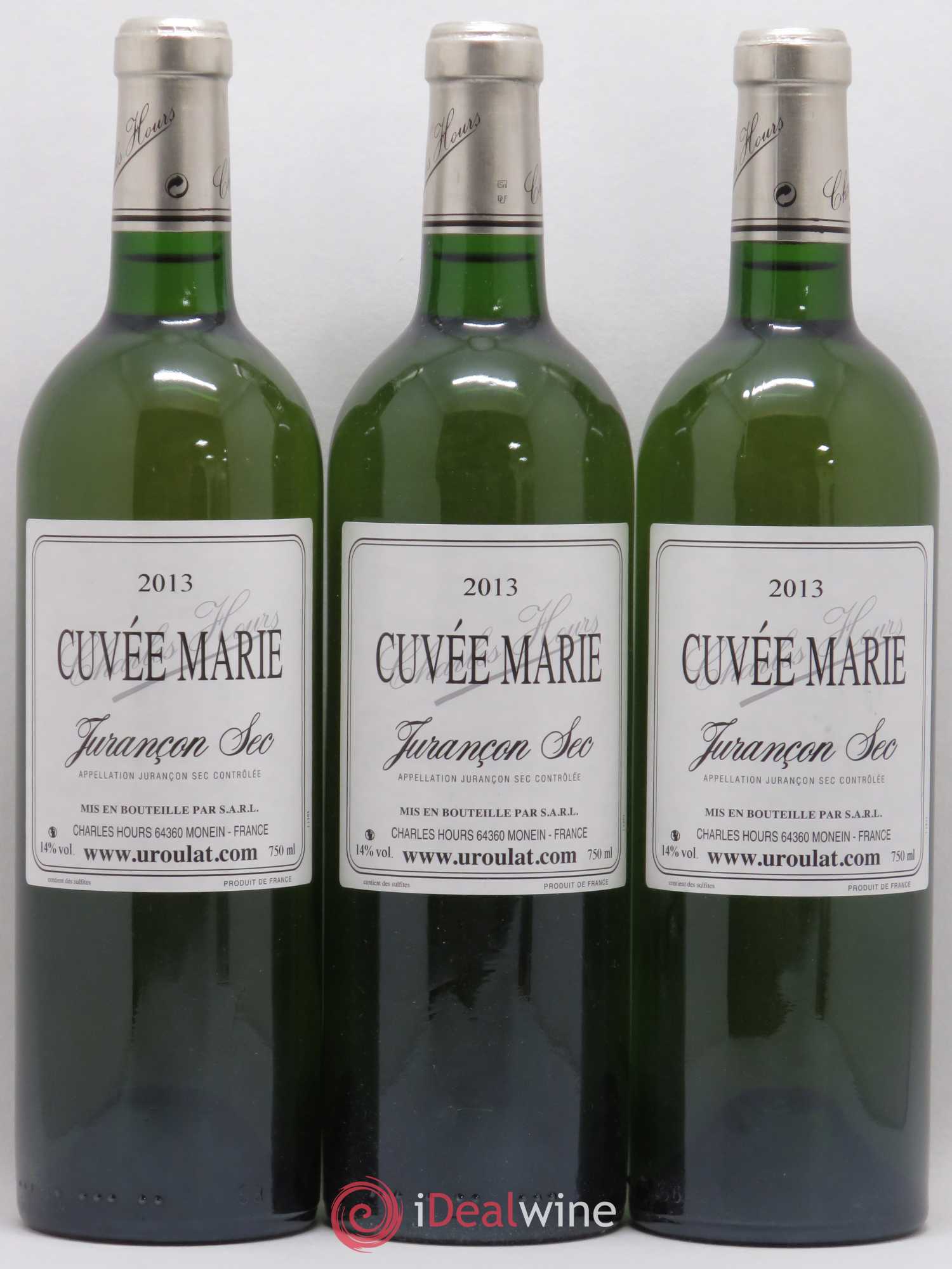 Jurançon Sec Uroulat Cuvée Marie Charles Hours 2013 - Lot de 3 bouteilles - 0