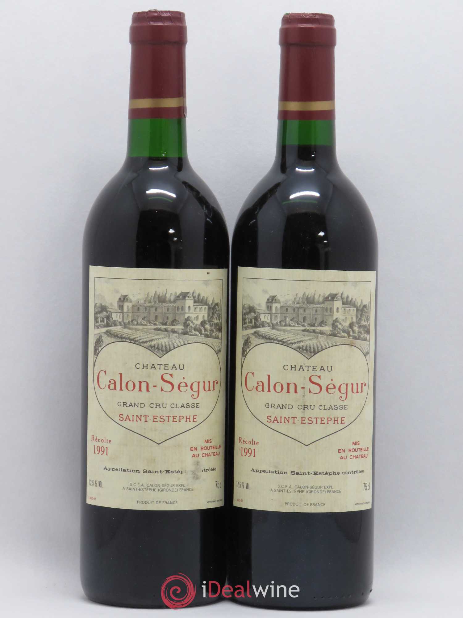 Château Calon Ségur 3ème Grand Cru Classé 1991 - Lot de 2 bouteilles - 0