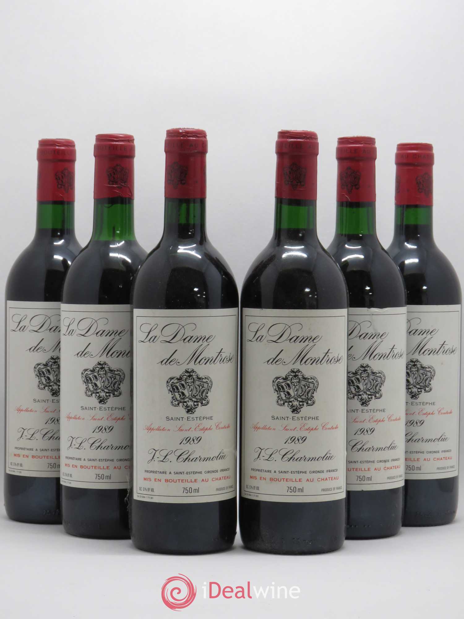 La Dame de Montrose Second Vin 1989 - Lot de 6 bouteilles - 0