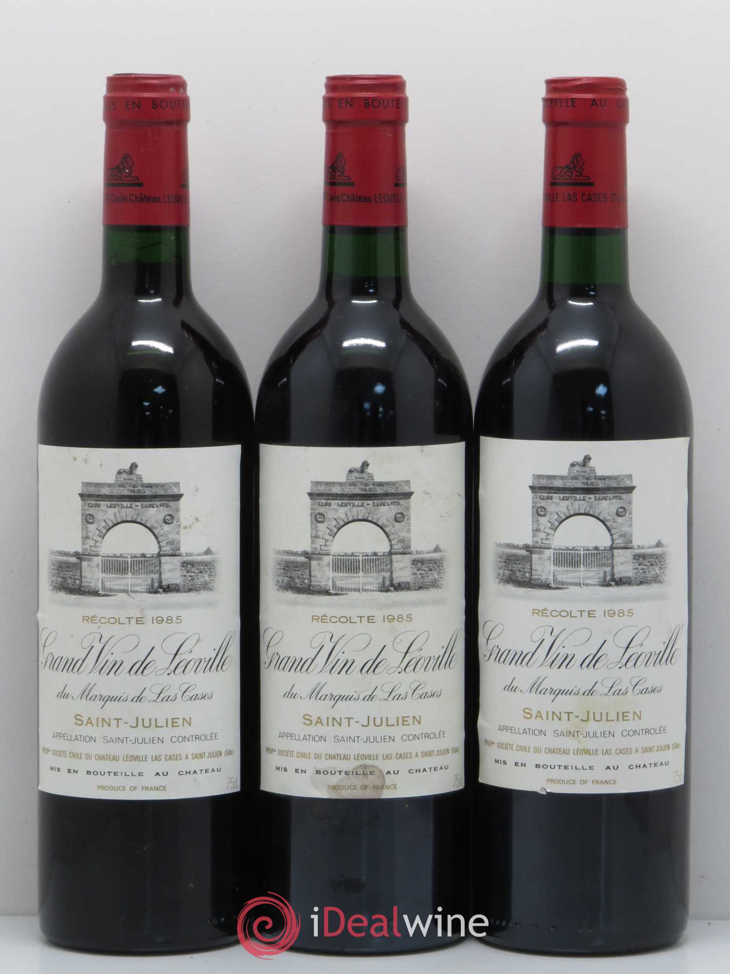 Château Léoville Las Cases 2ème Grand Cru Classé 1985 - Lot de 3 bouteilles - 0