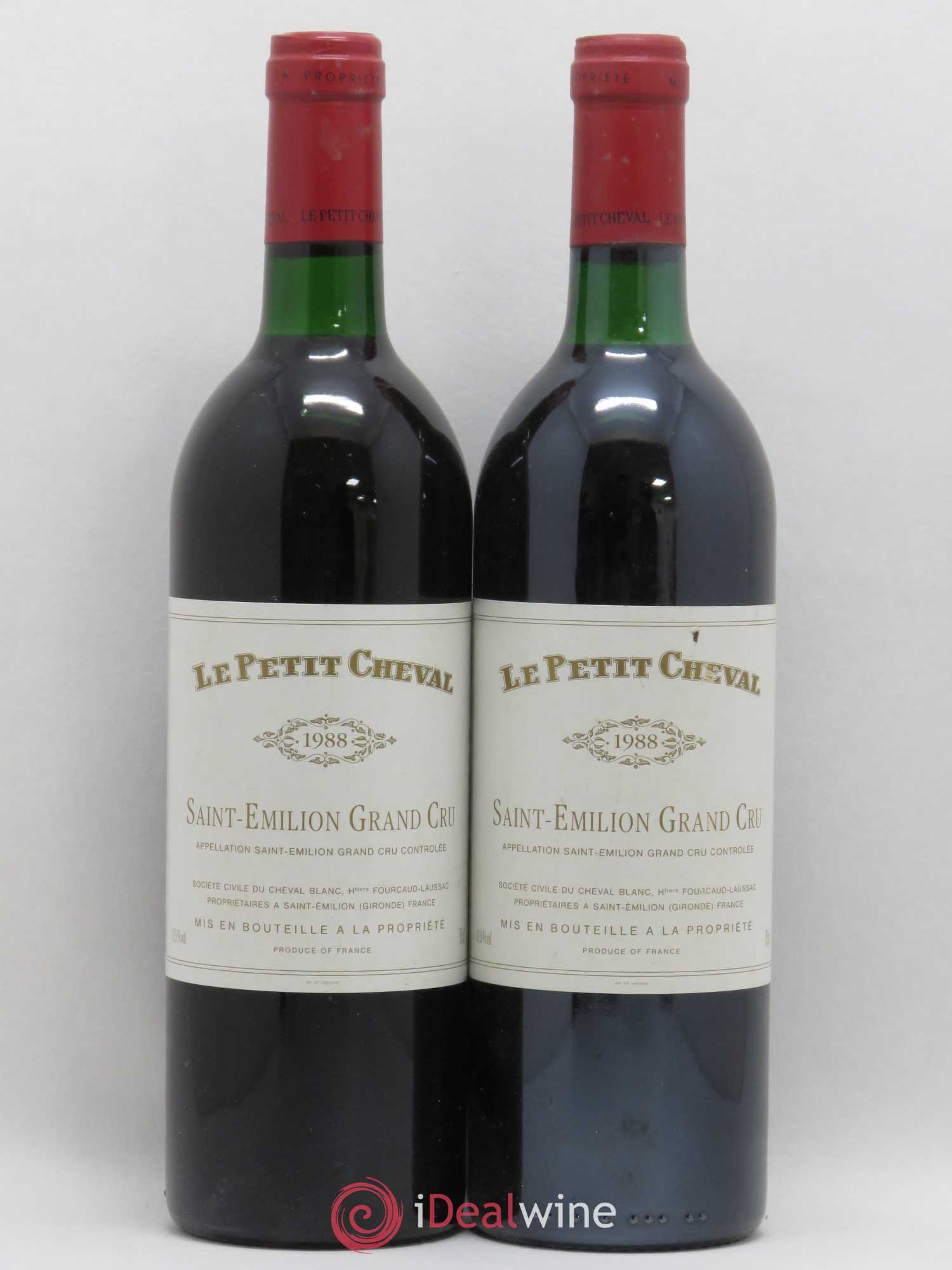 Le Petit Cheval Second Vin 1988 - Lot de 2 bouteilles - 0