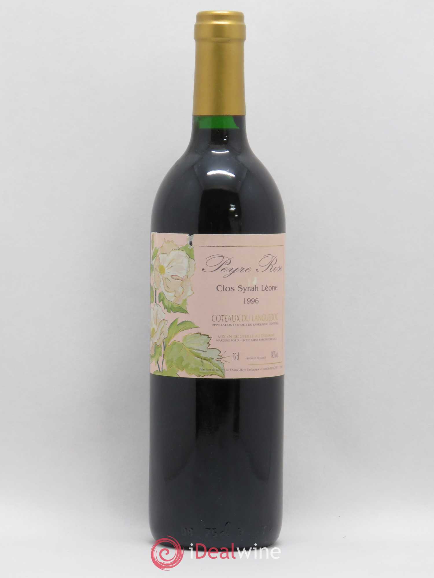 Coteaux du Languedoc Domaine Peyre Rose Belle Léone (anciennement Syrah Léone) Marlène Soria 1996 - Lot de 1 bouteille - 0