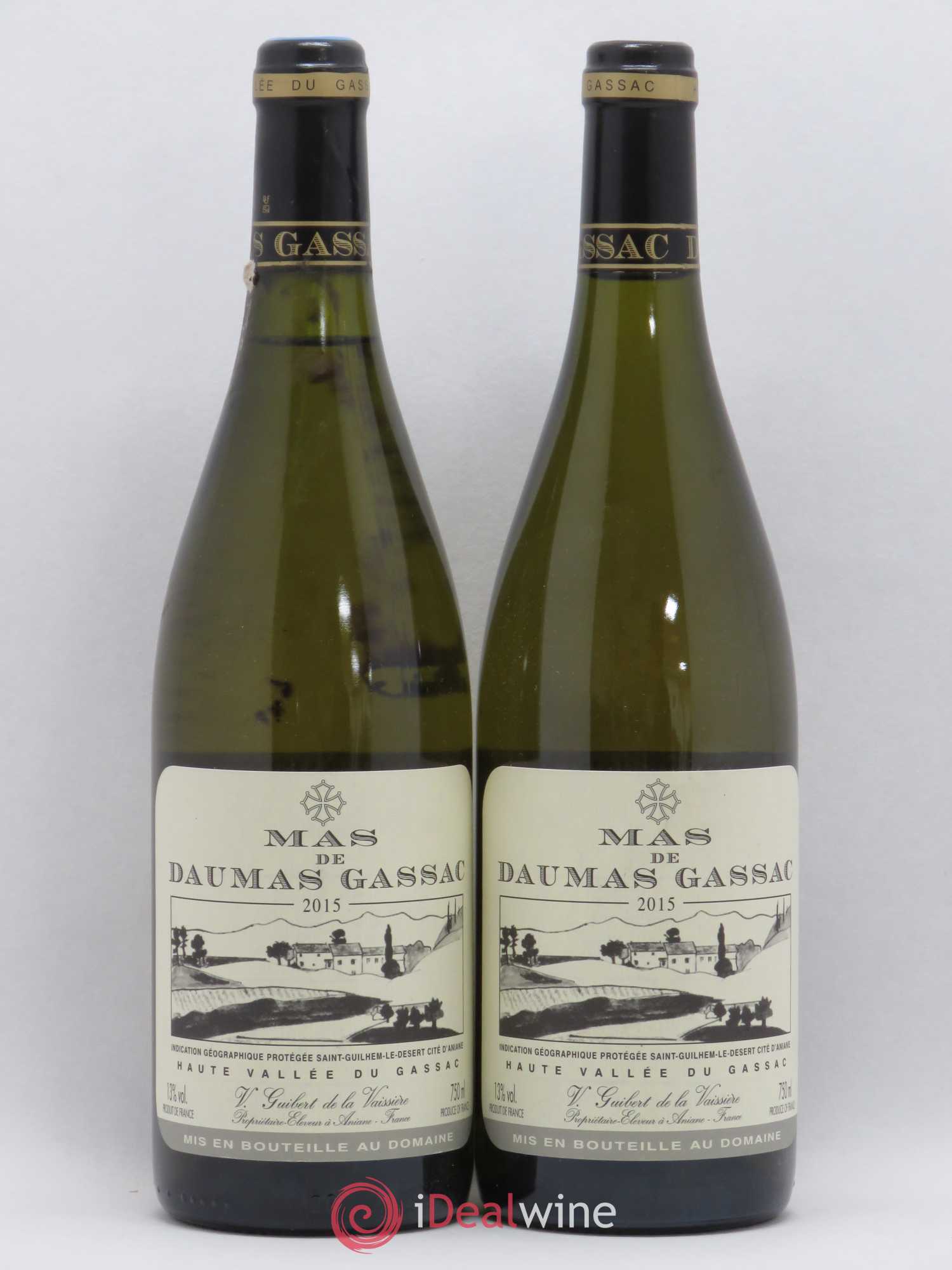 Saint-Guilhem-le-Désert - Cité d'Aniane Mas Daumas Gassac Famille Guibert de La Vaissière 2015 - Lot de 2 bouteilles - 0
