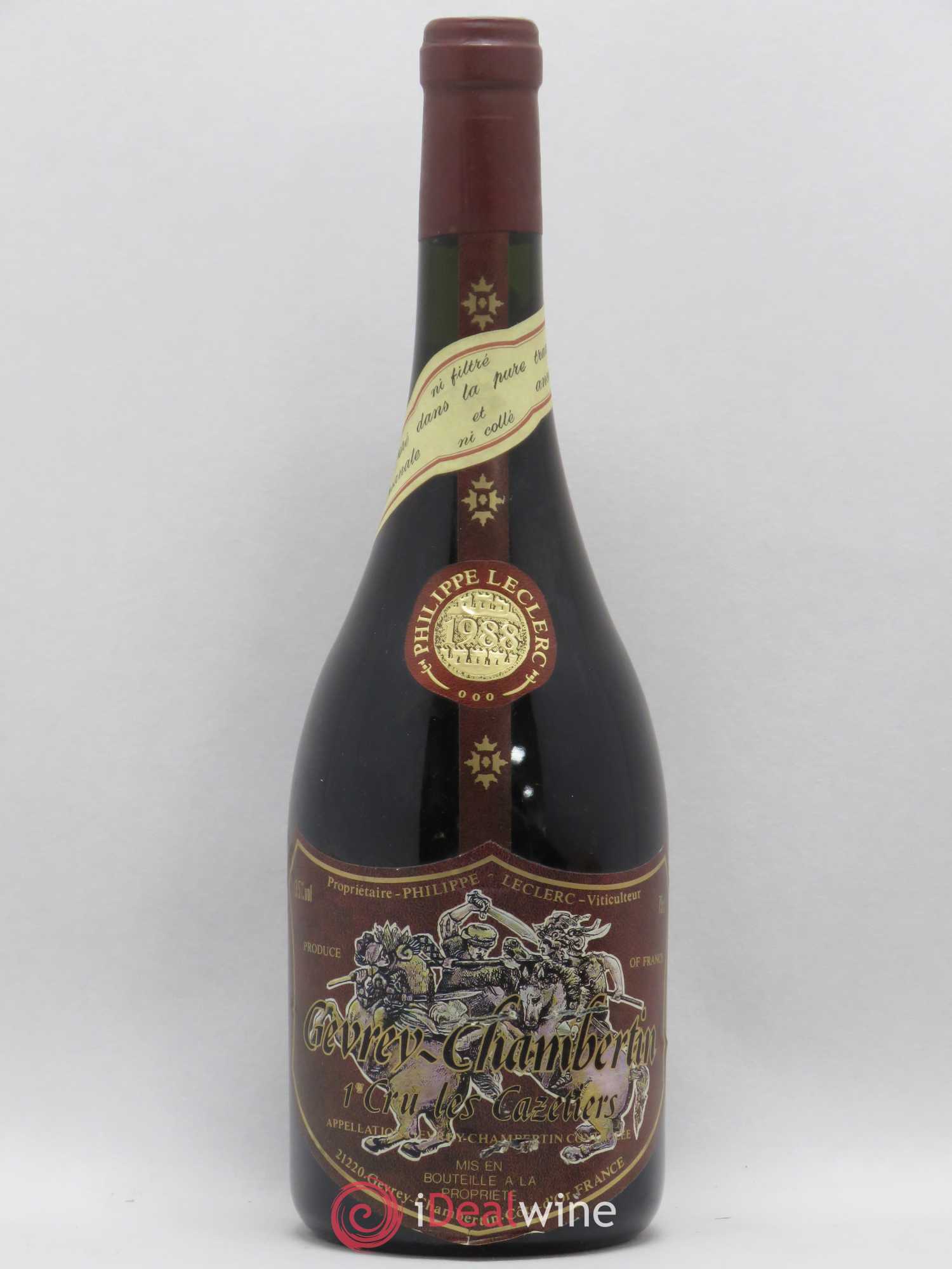 Gevrey-Chambertin 1er Cru Les Cazetiers Philippe Leclerc 1988 - Posten von 1 Flasche - 0