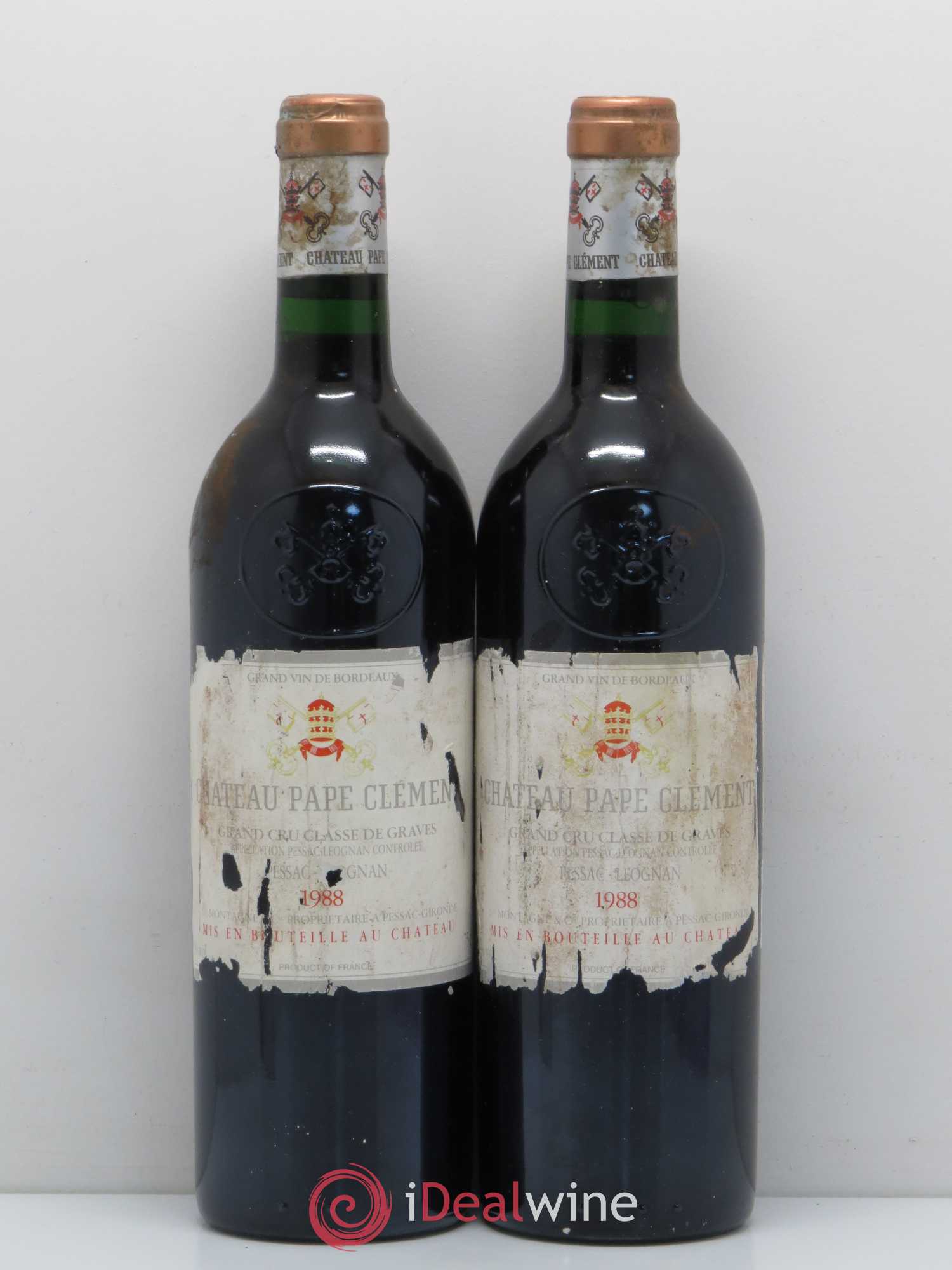 Château Pape Clément Cru Classé de Graves 1988 - Lot de 2 bouteilles - 0