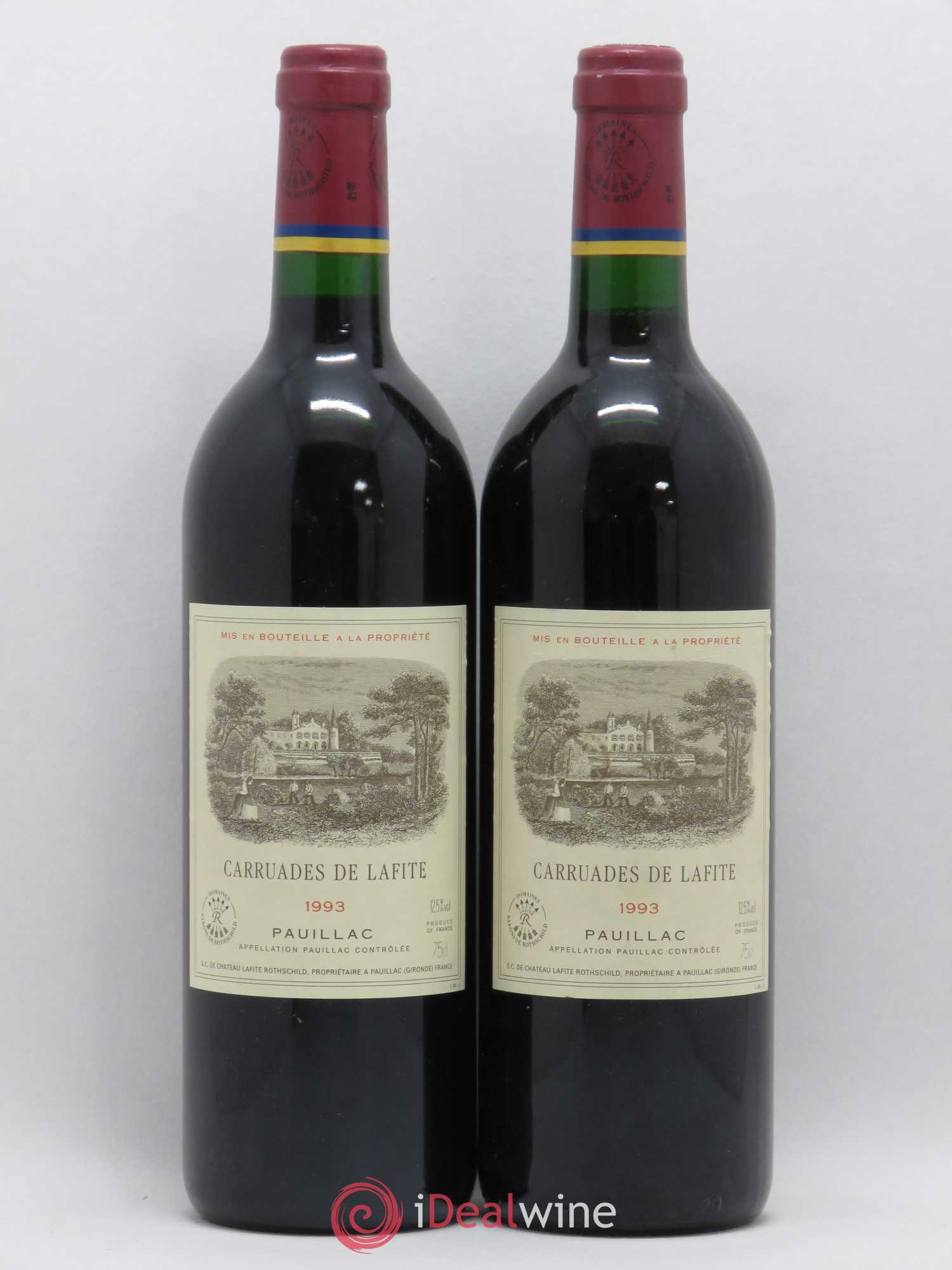 Carruades de Lafite Rothschild Second Vin 1993 - Lot de 2 bouteilles - 0