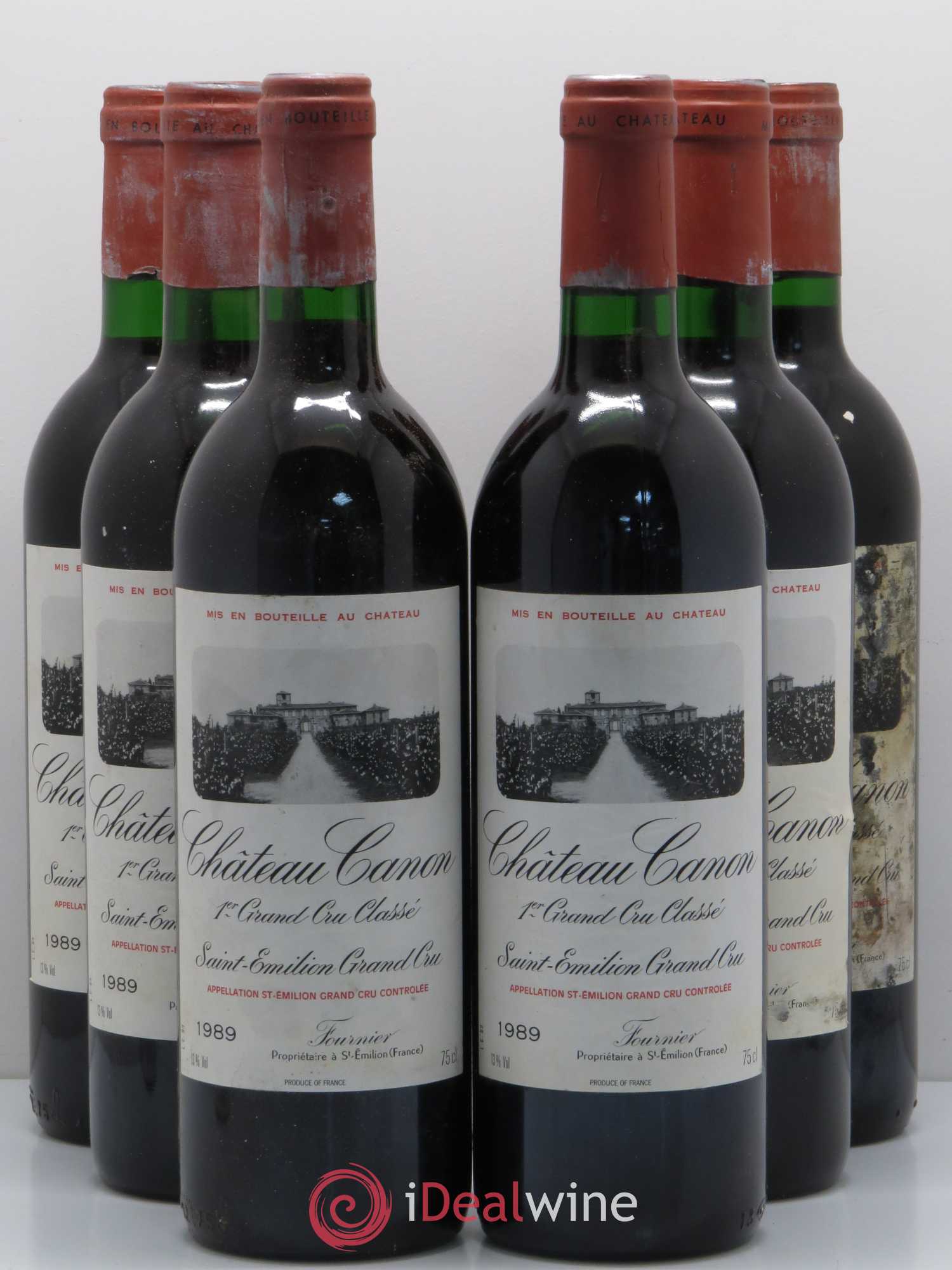 Château Canon 1er Grand Cru Classé B 1989 - Lot de 6 bouteilles - 0